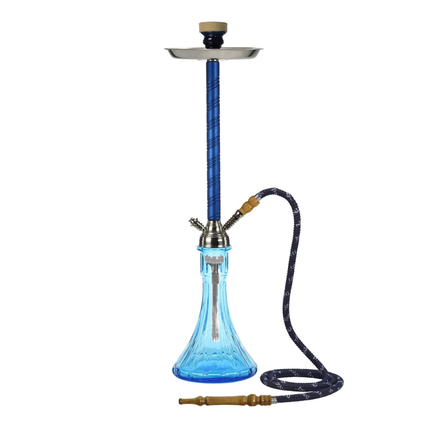 Blue Stem and Sky Blue Base ALTO 120X Hookah #color_Blue/Sky Blue