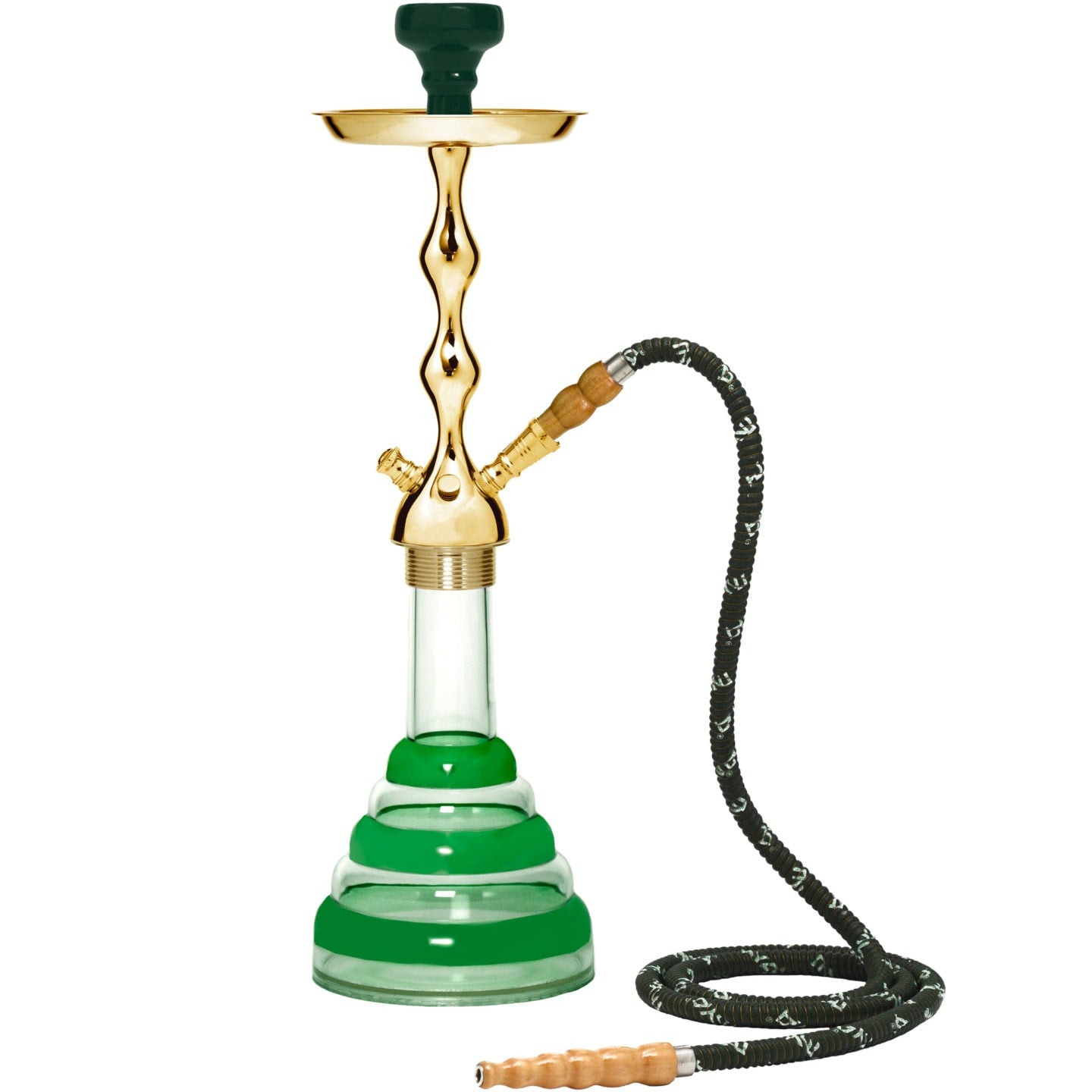 Green Acrylic Gold Hookah #color_Green