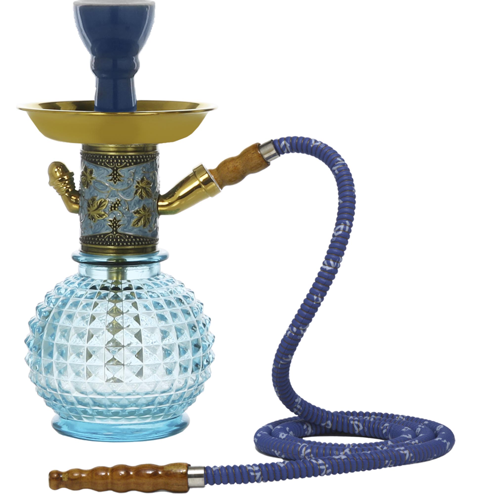 Sky Blue Bambino Gold Hookah #color_Sky Blue