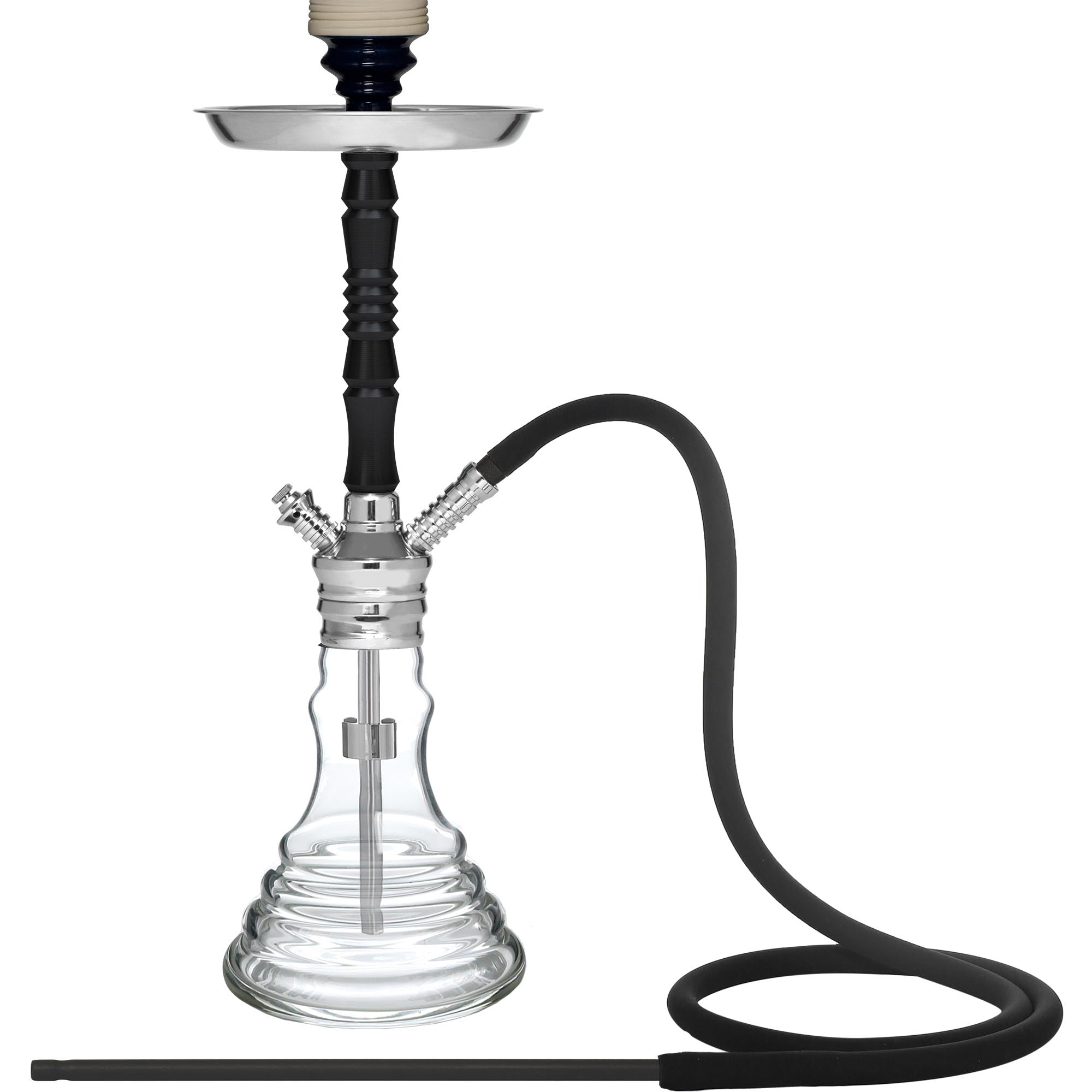 Black and Clear BEYA 129DL Hookah #color_Black/Clear