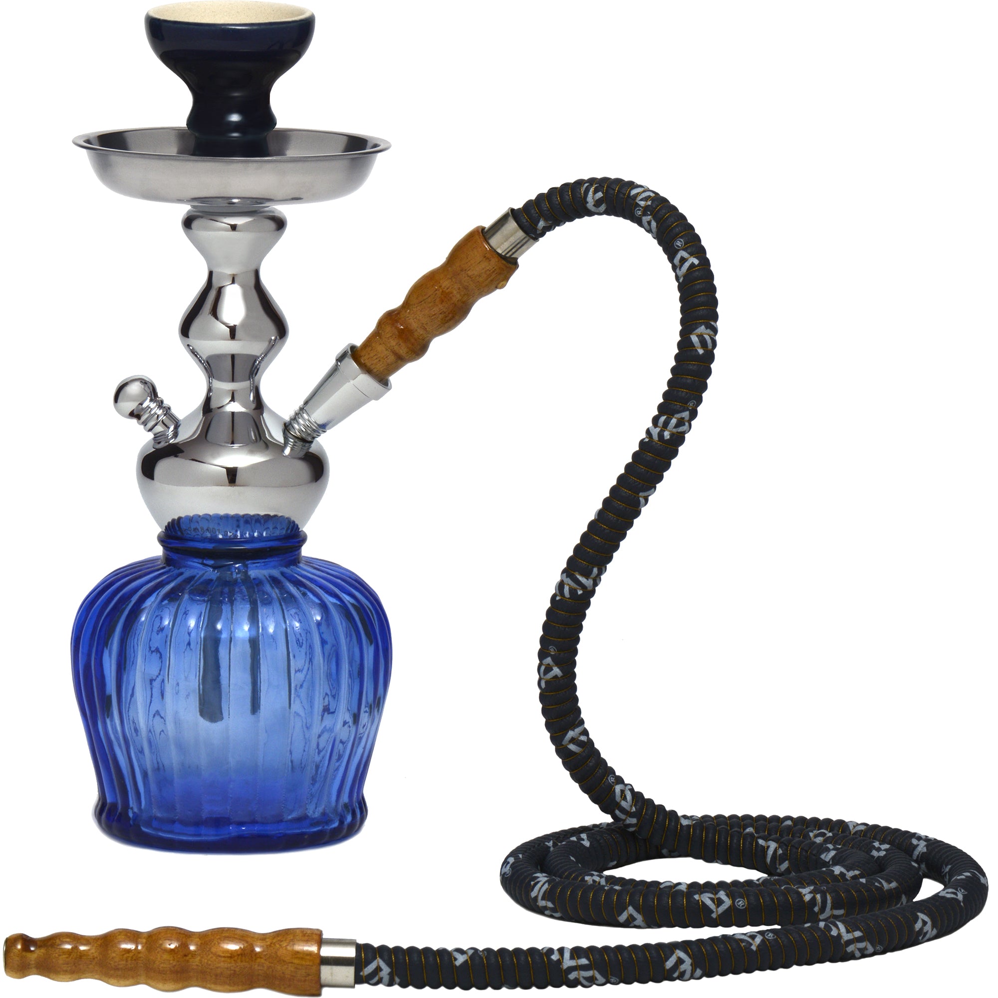 Econo QT Small Hookah in Blue Glass #color_Dark Blue