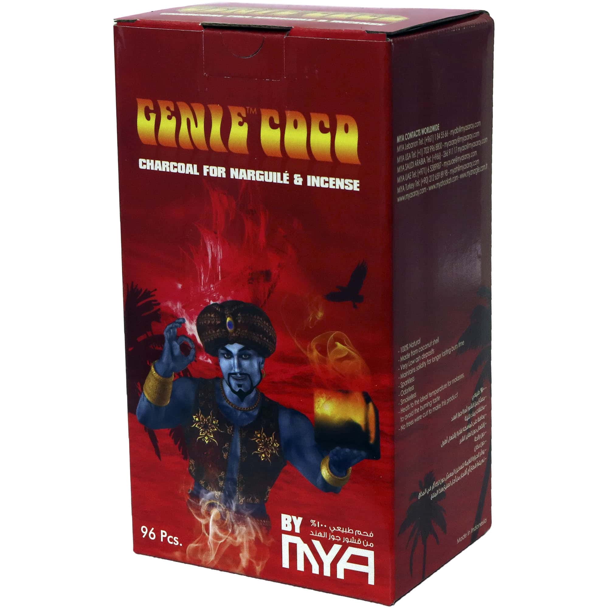 HOOKAH CHARCOALS GENIE COCO RED