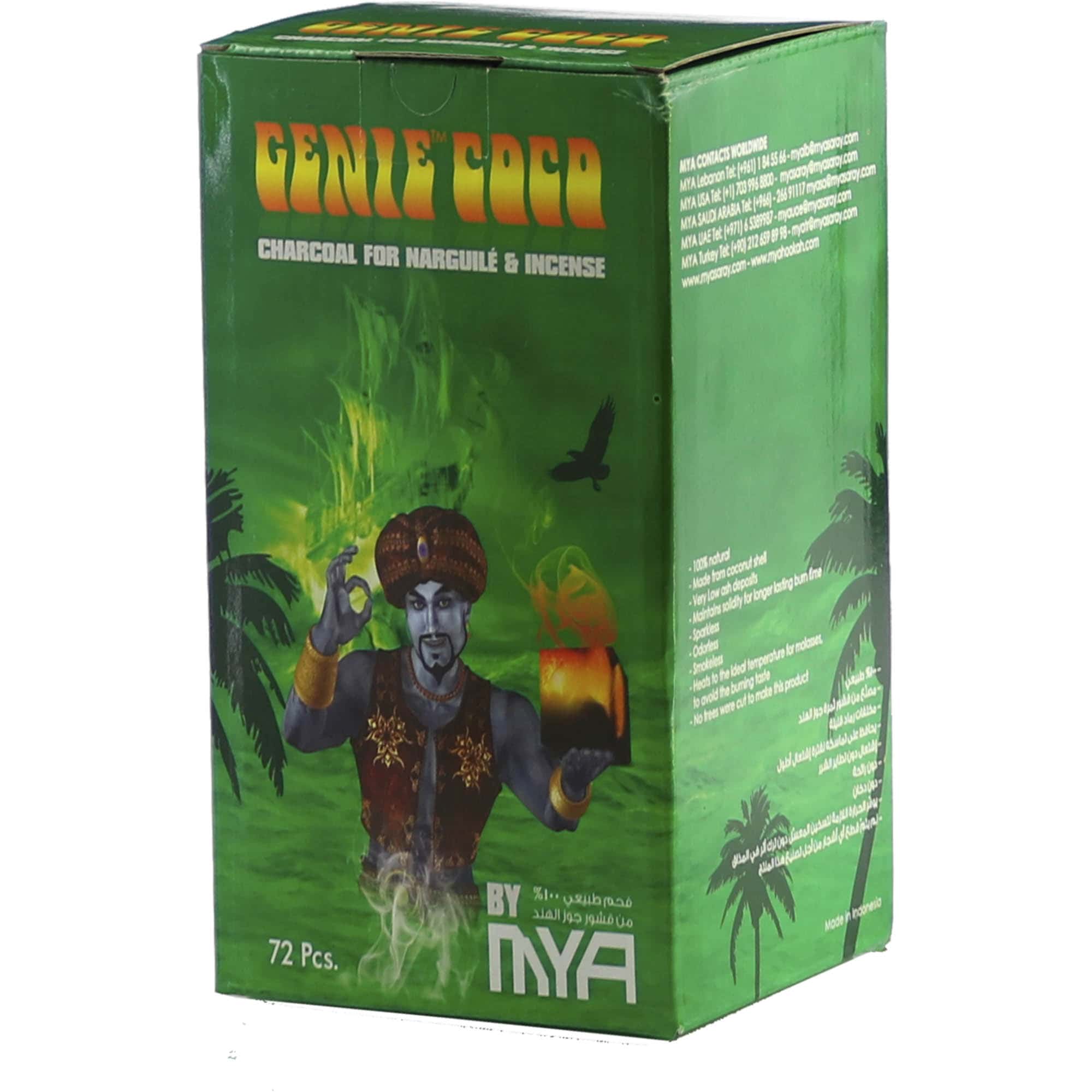 HOOKAH CHARCOALS GENIE COCO green