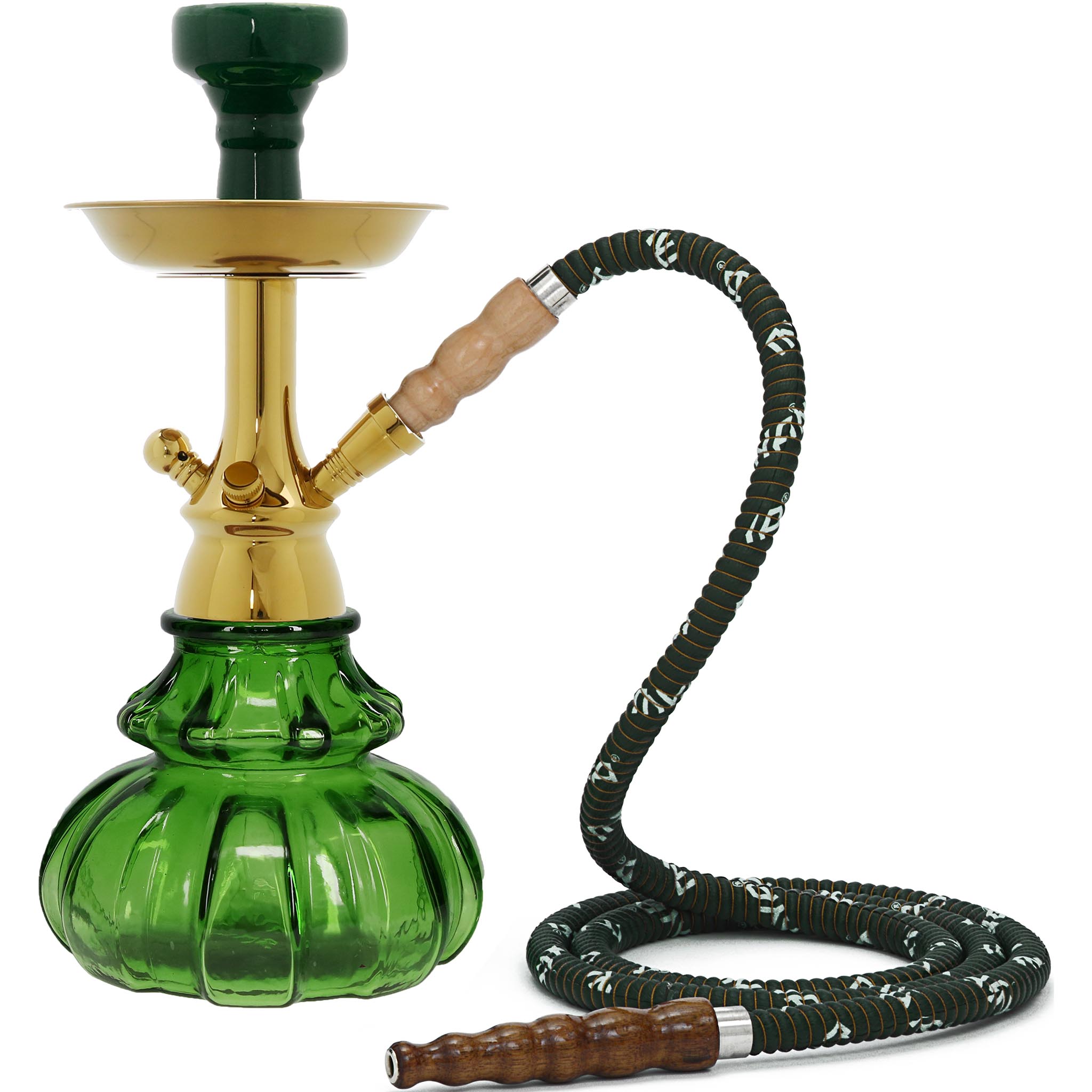 Olive Green Mono Gold Hookah #color_Olive Green