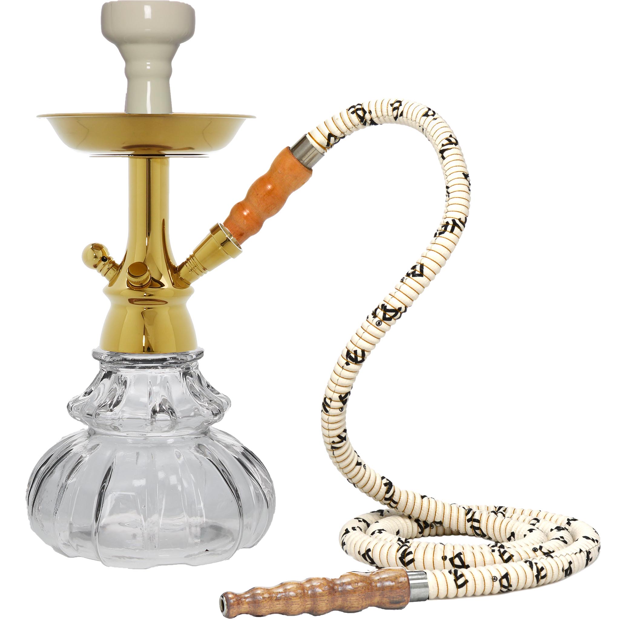Clear Mono Gold Hookah #color_Clear