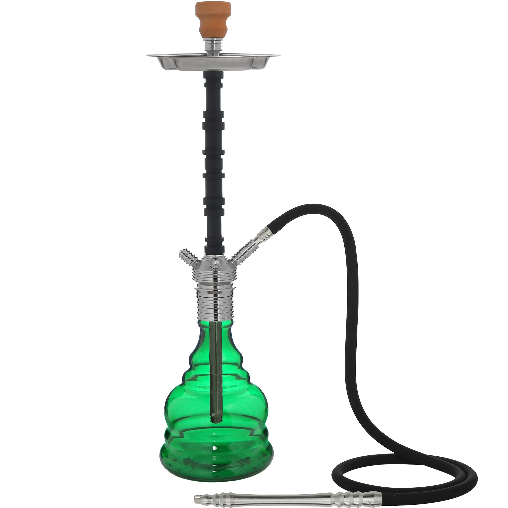 Black Dark Green Hookah #stem color_Black