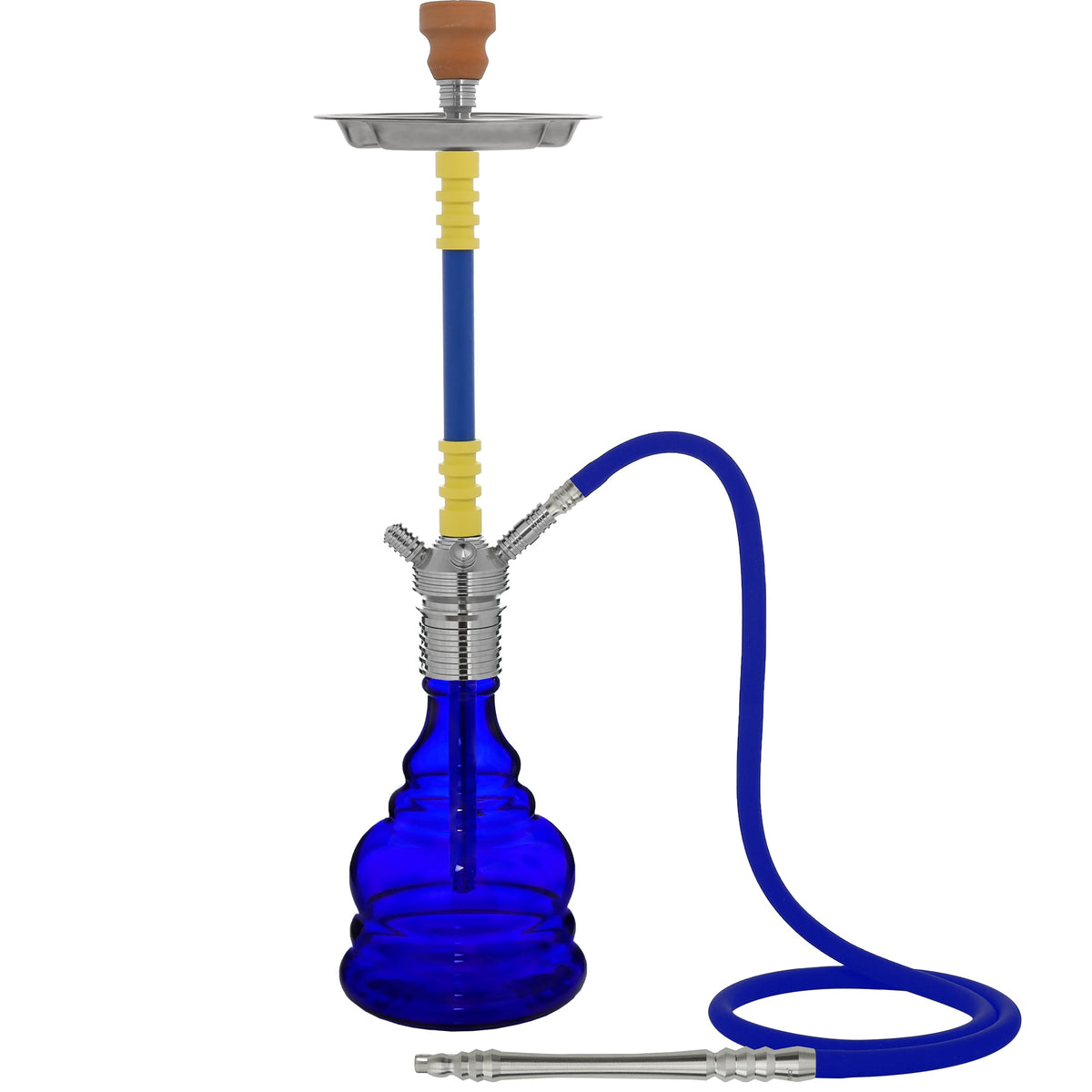 Yellow Blue Yellow Dark Blue Hookah #stem color_Yellow/Blue/Yellow
