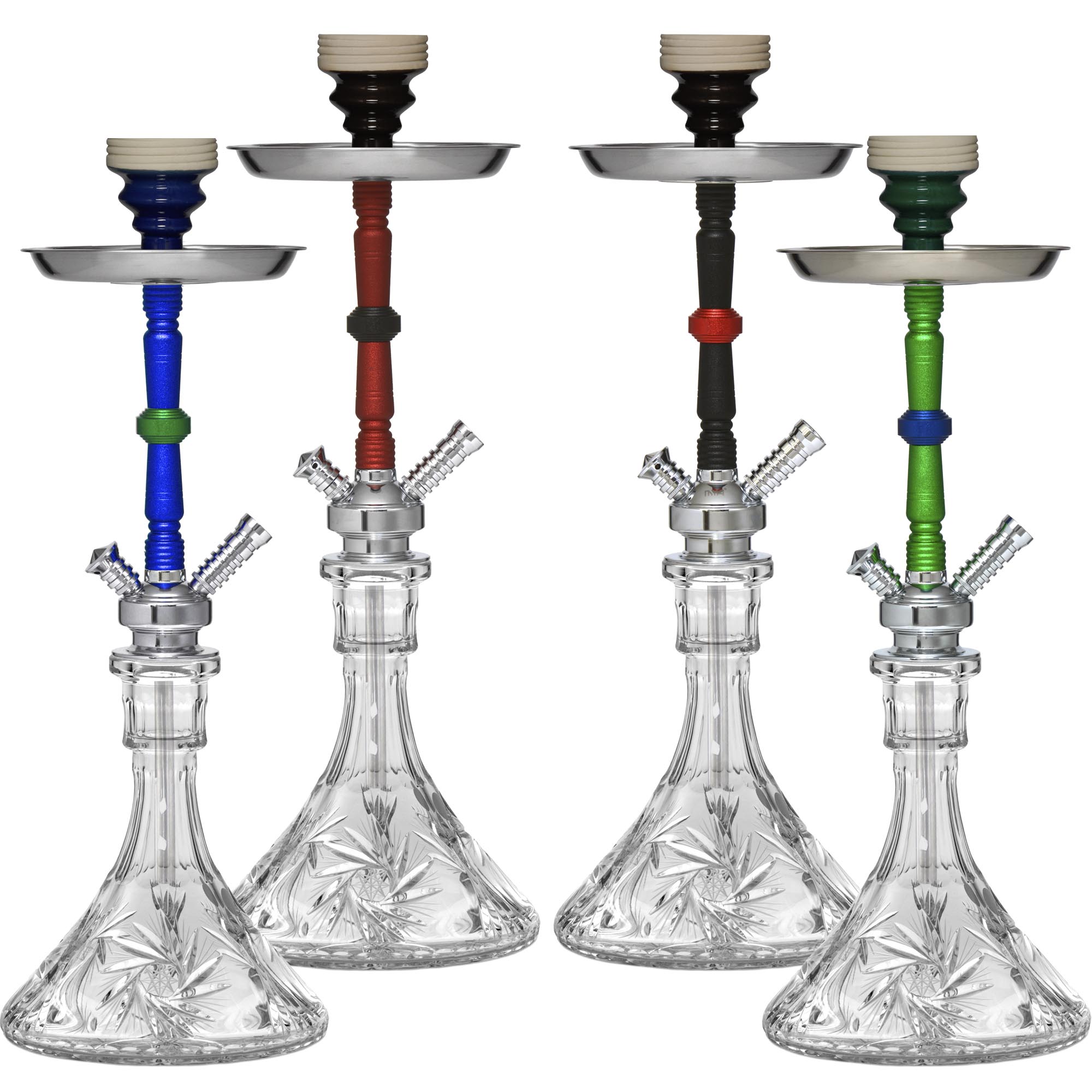 Crystal Silver Hookah