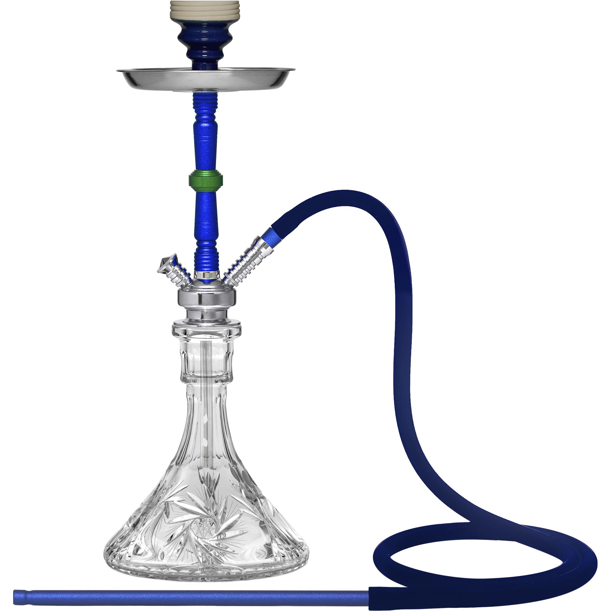 Blue Crystal Silver Hookah #color_Blue