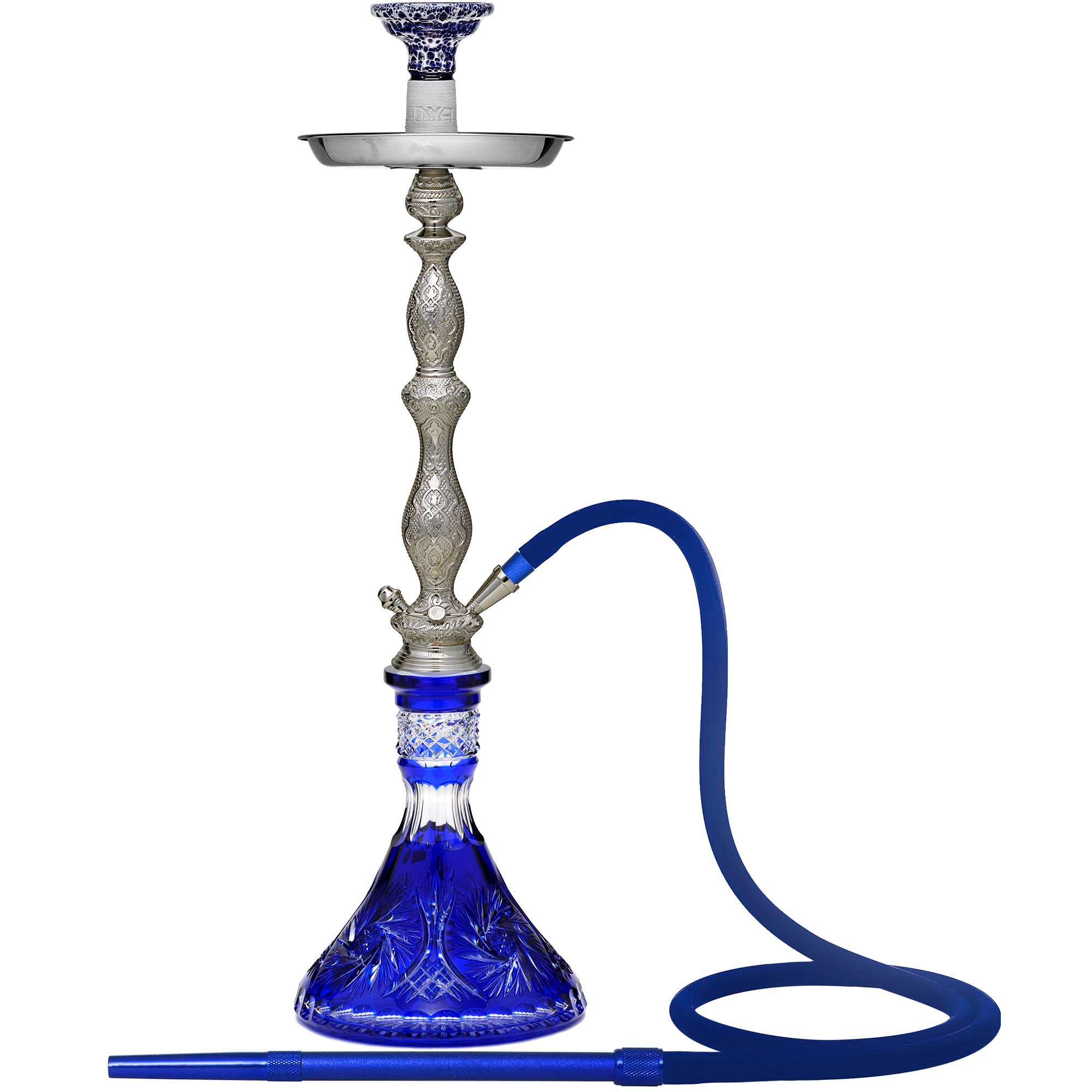 PINWHEEL 400 Dark Blue Crystal Hookah #color_Dark Blue