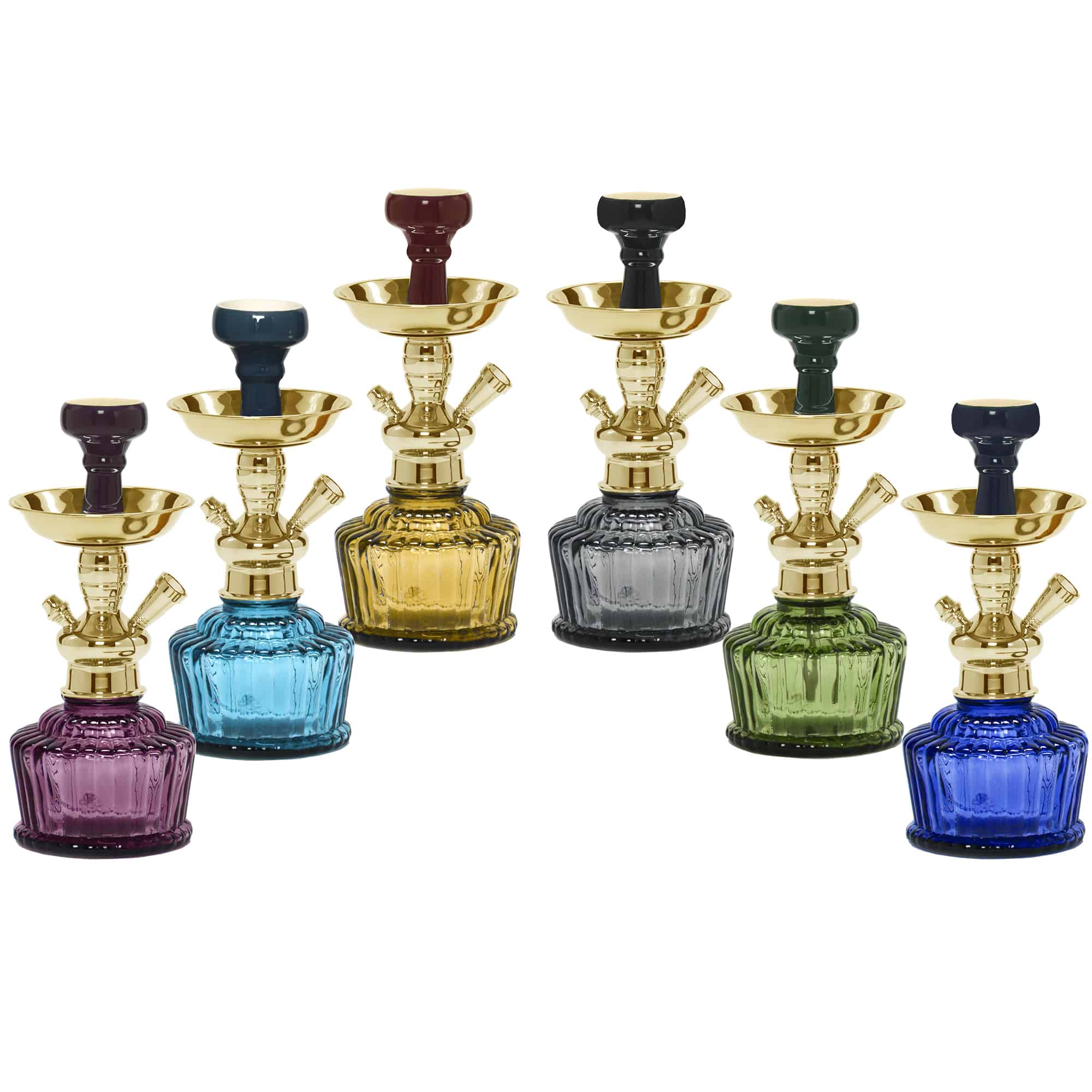 QT MYA Hookah With Gold Stem