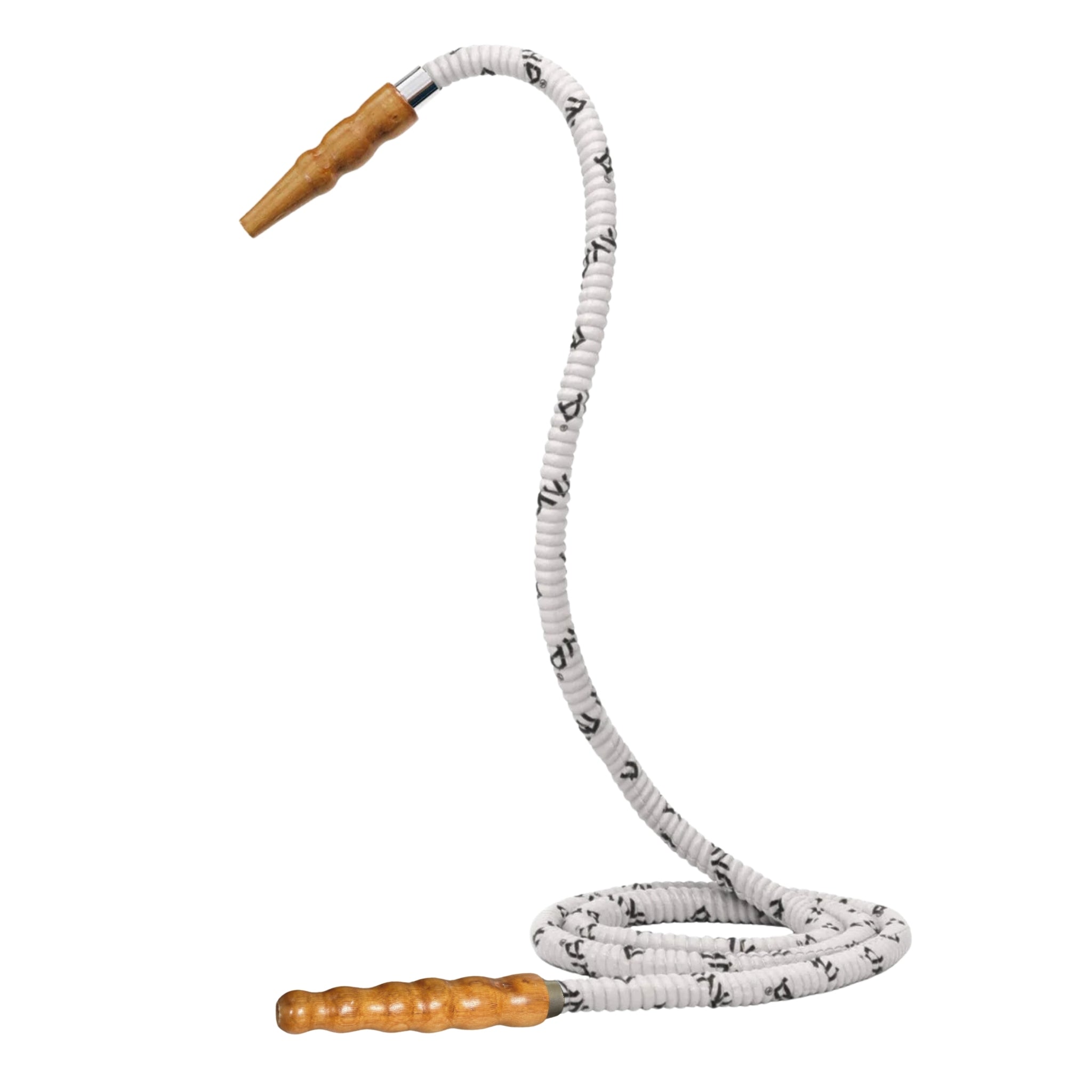 602 Off-White hookah hose with wooden tip #color_Off-White