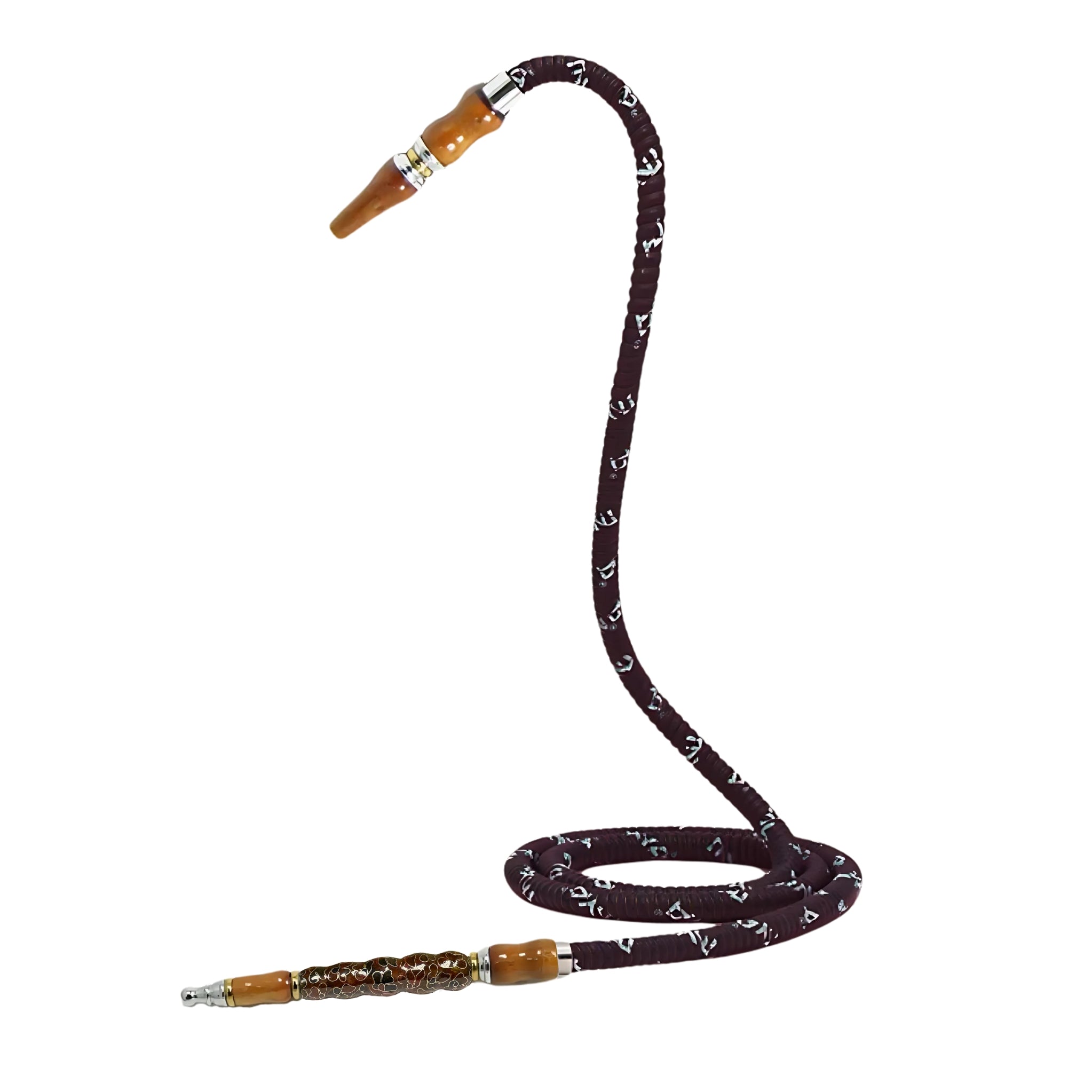 652 Cloisonne Hookah Hose #Color_Brown