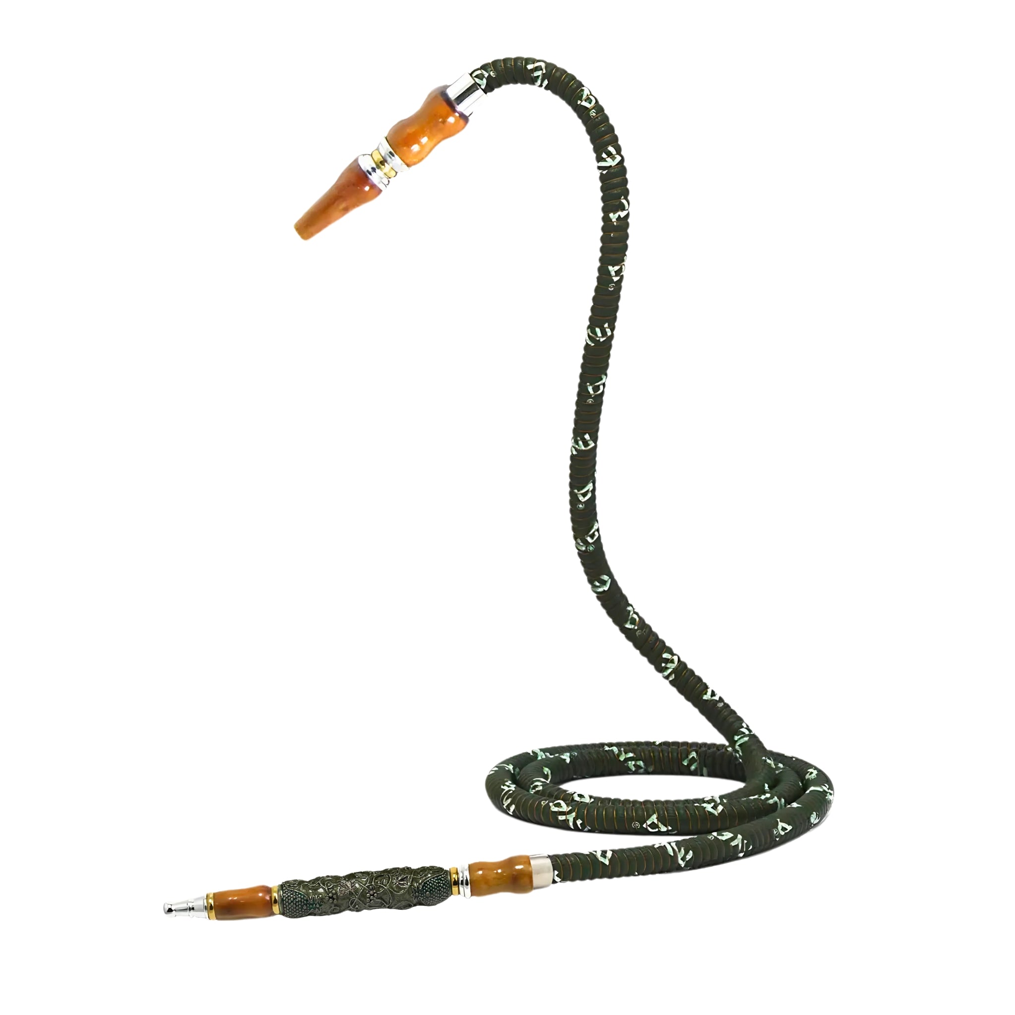 652 Cloisonne Hookah Hose #Color_Dark Green