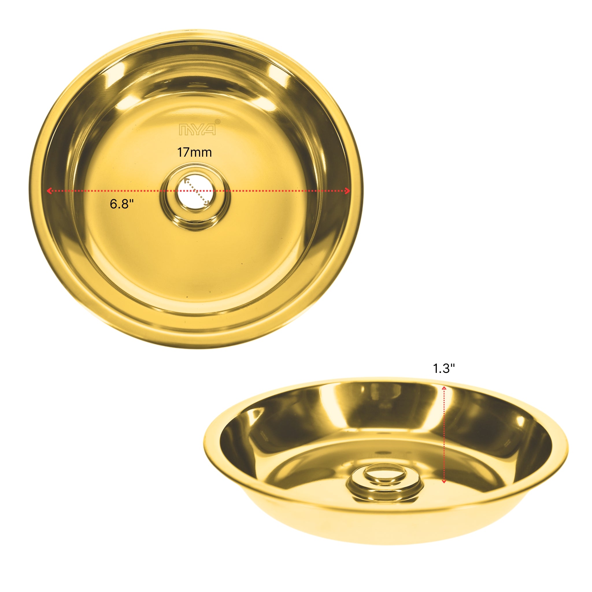 Medium Gold Hookah Plate #color_gold