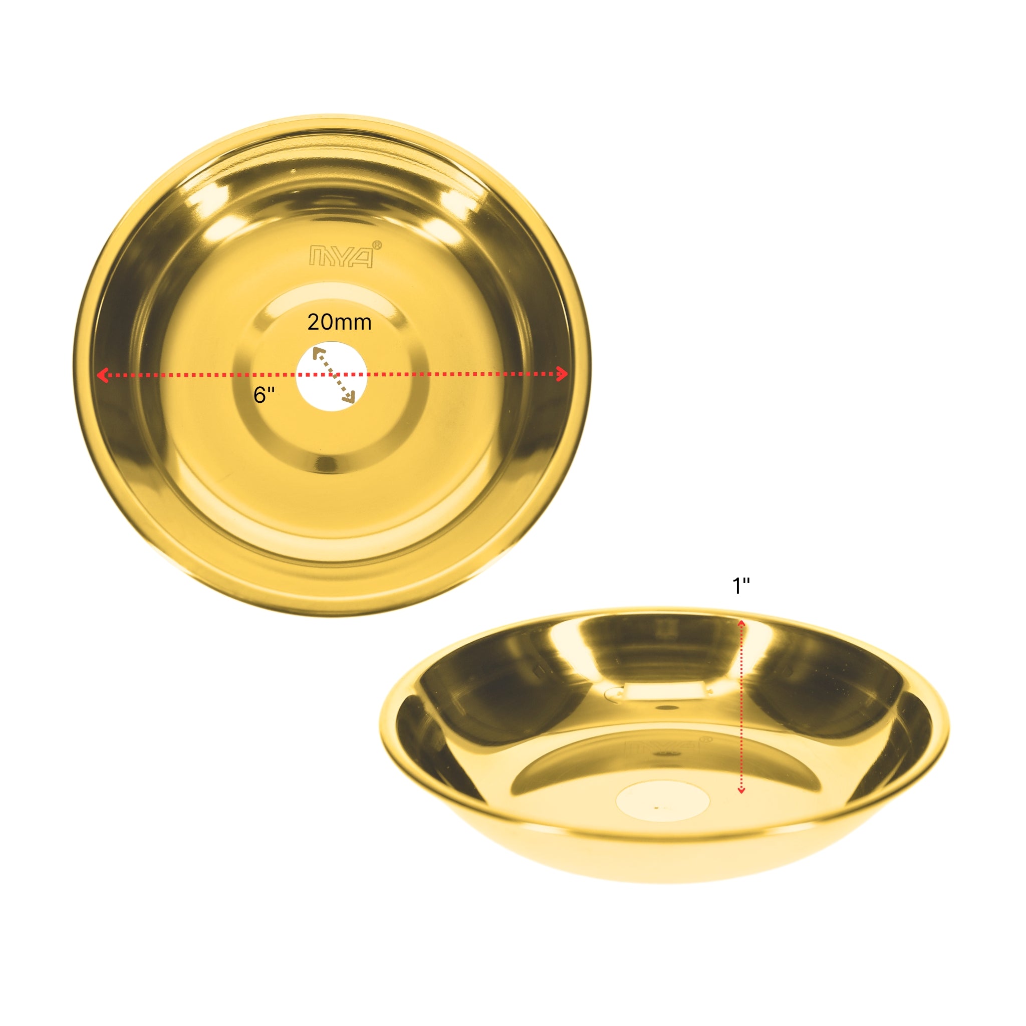 Gold medium Hookah Plate #color_gold