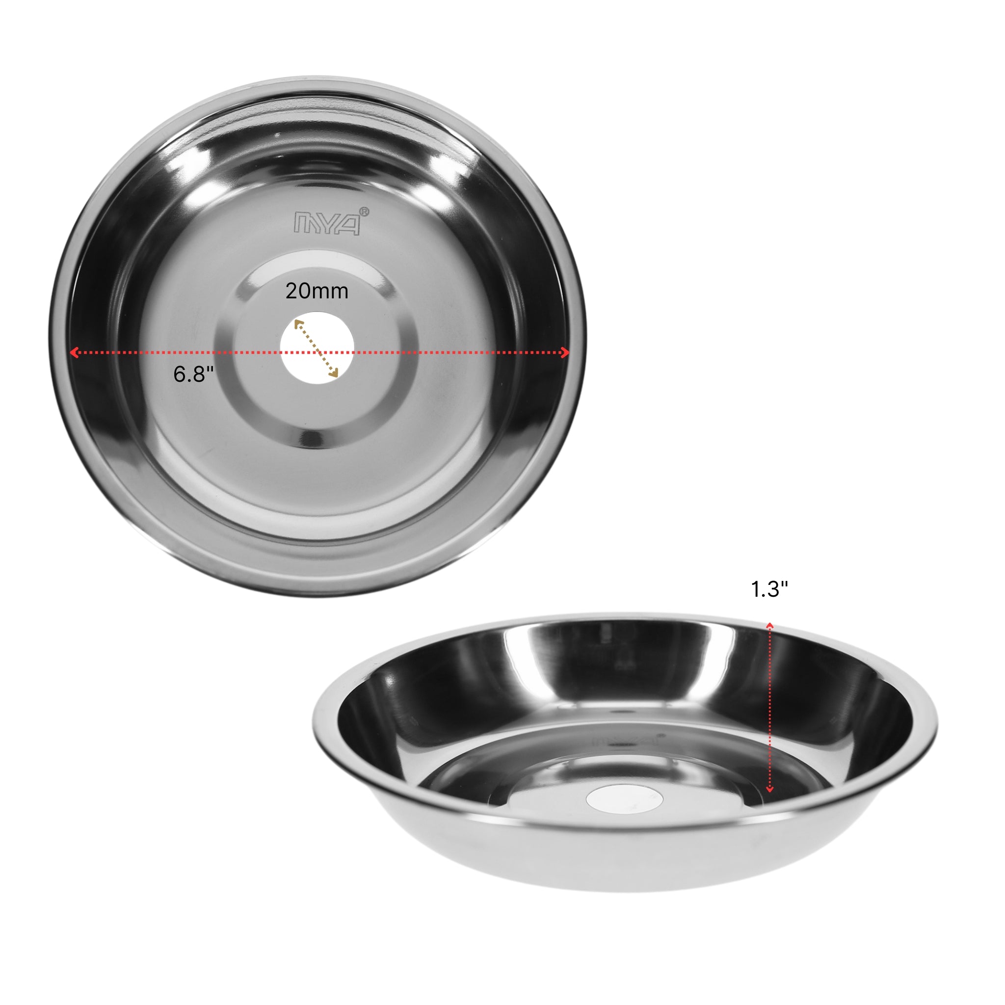 Chrome large Hookah Plate #color_chrome