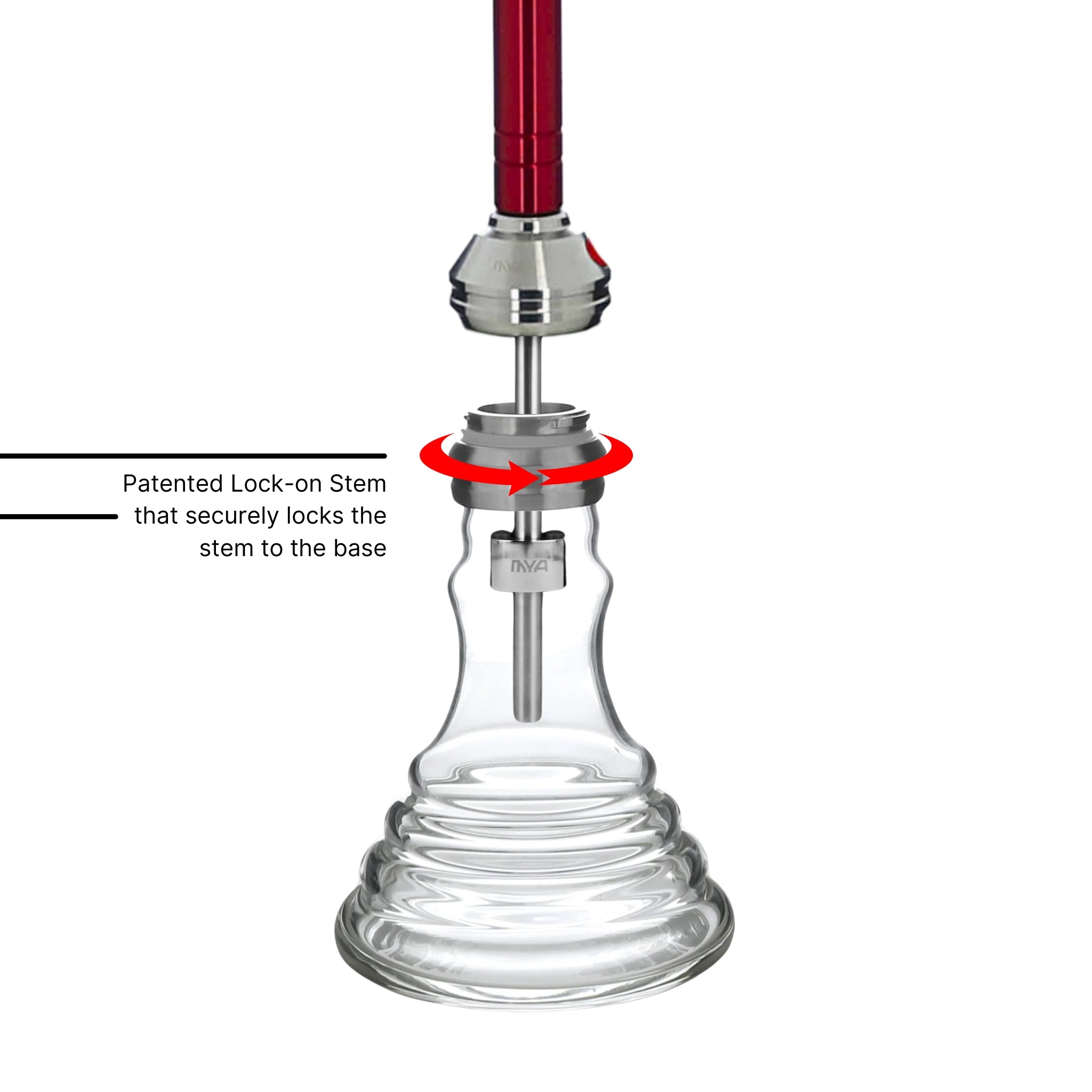 Red Beya 124A Hookah #color_Red