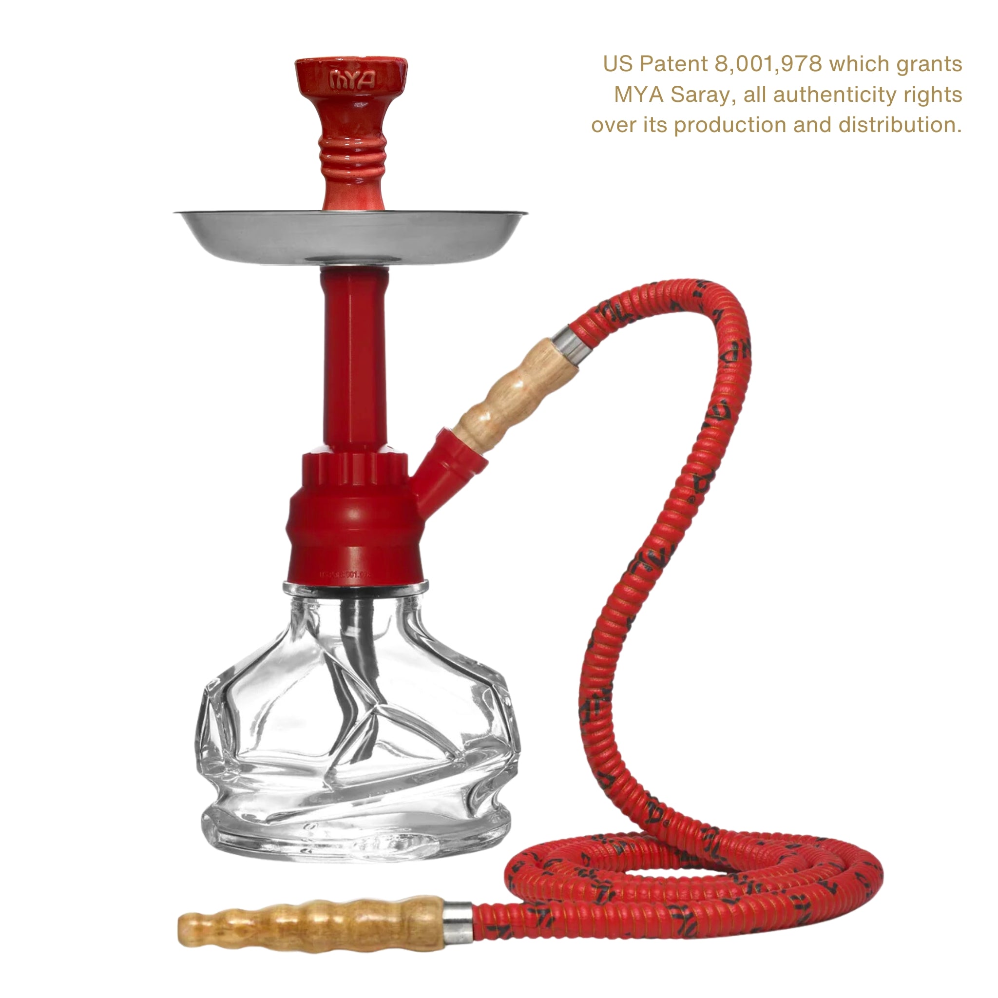Red CHICO 251 Hookah #color_RED/CLEAR