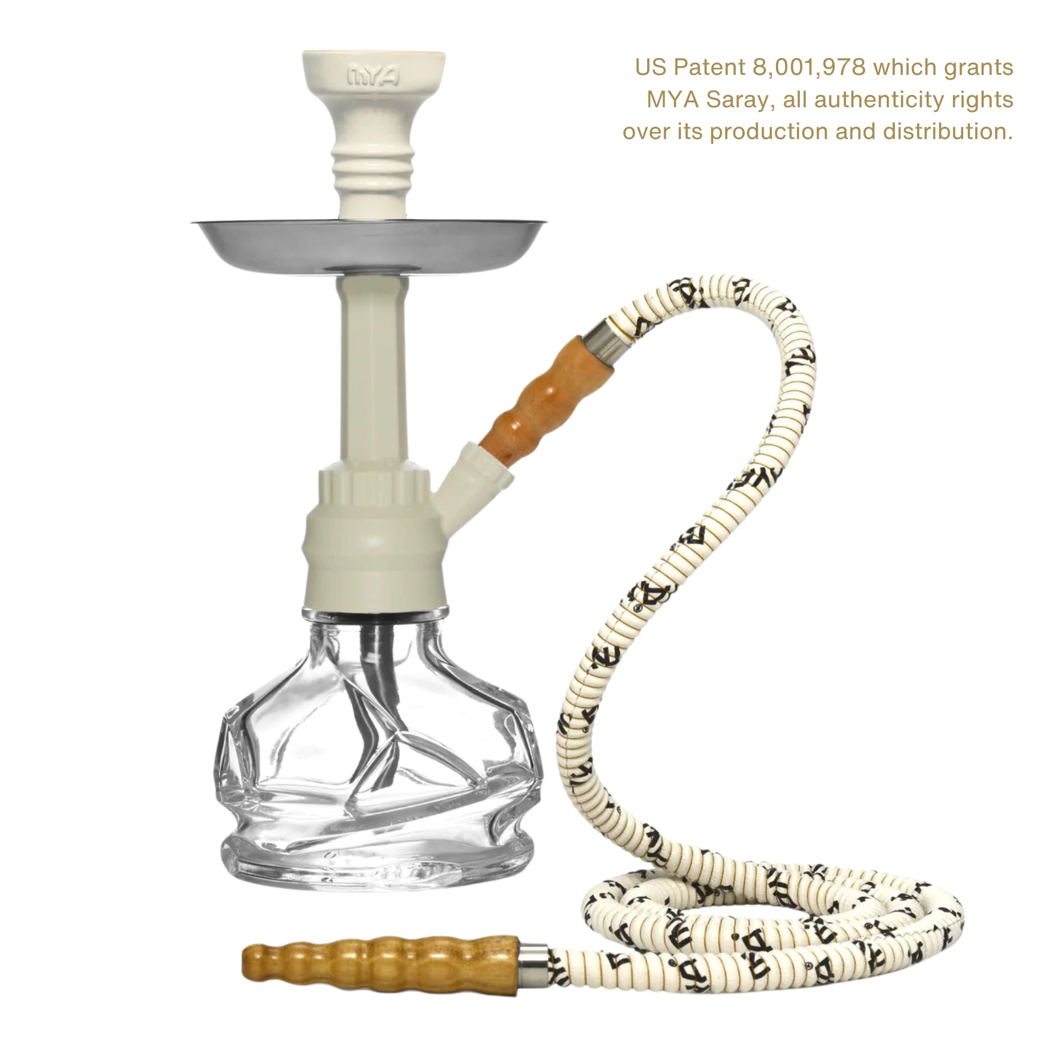 White CHICO 251 Hookah #color_OFF-WHITE/CLEAR