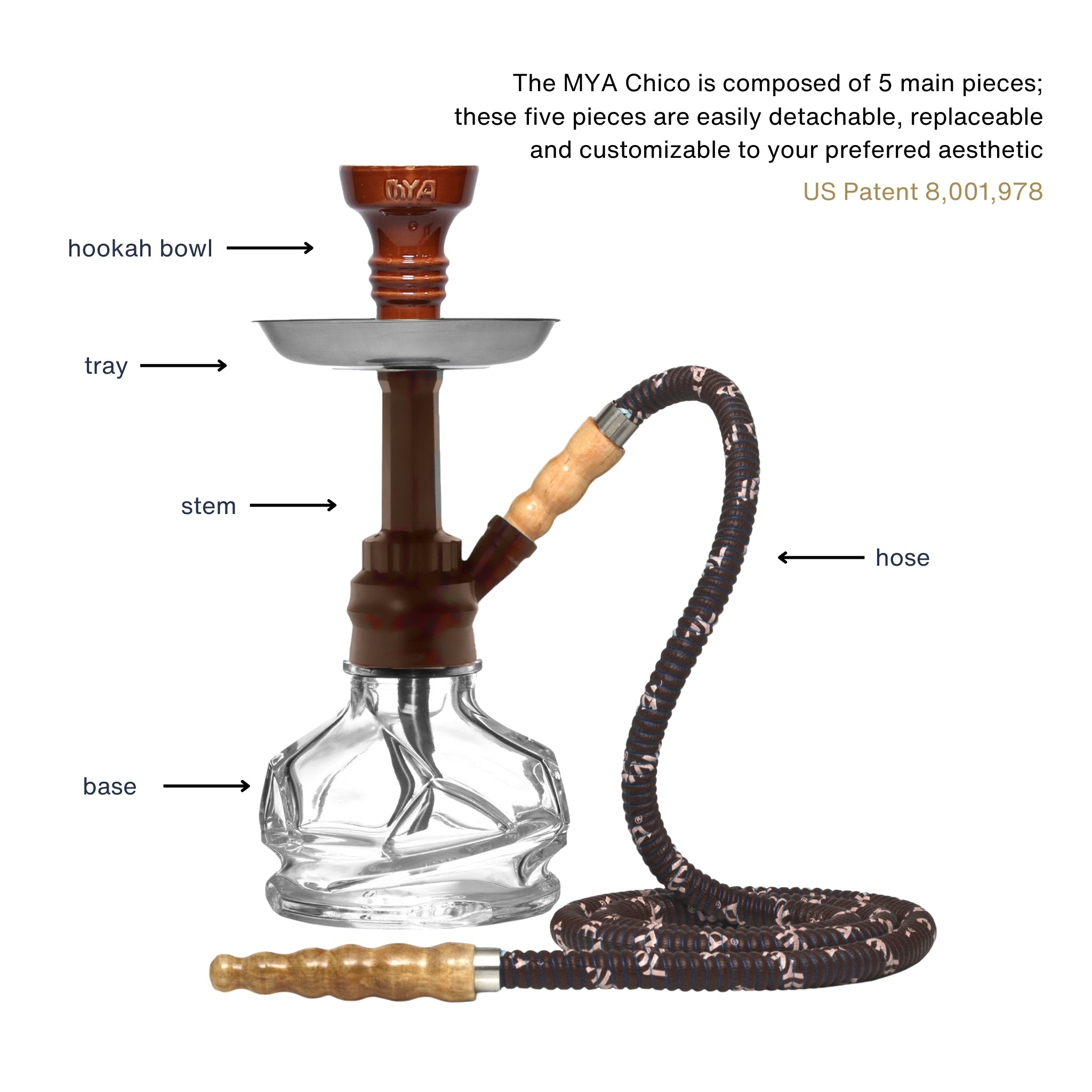 Brown CHICO 251 Hookah #color_BROWN