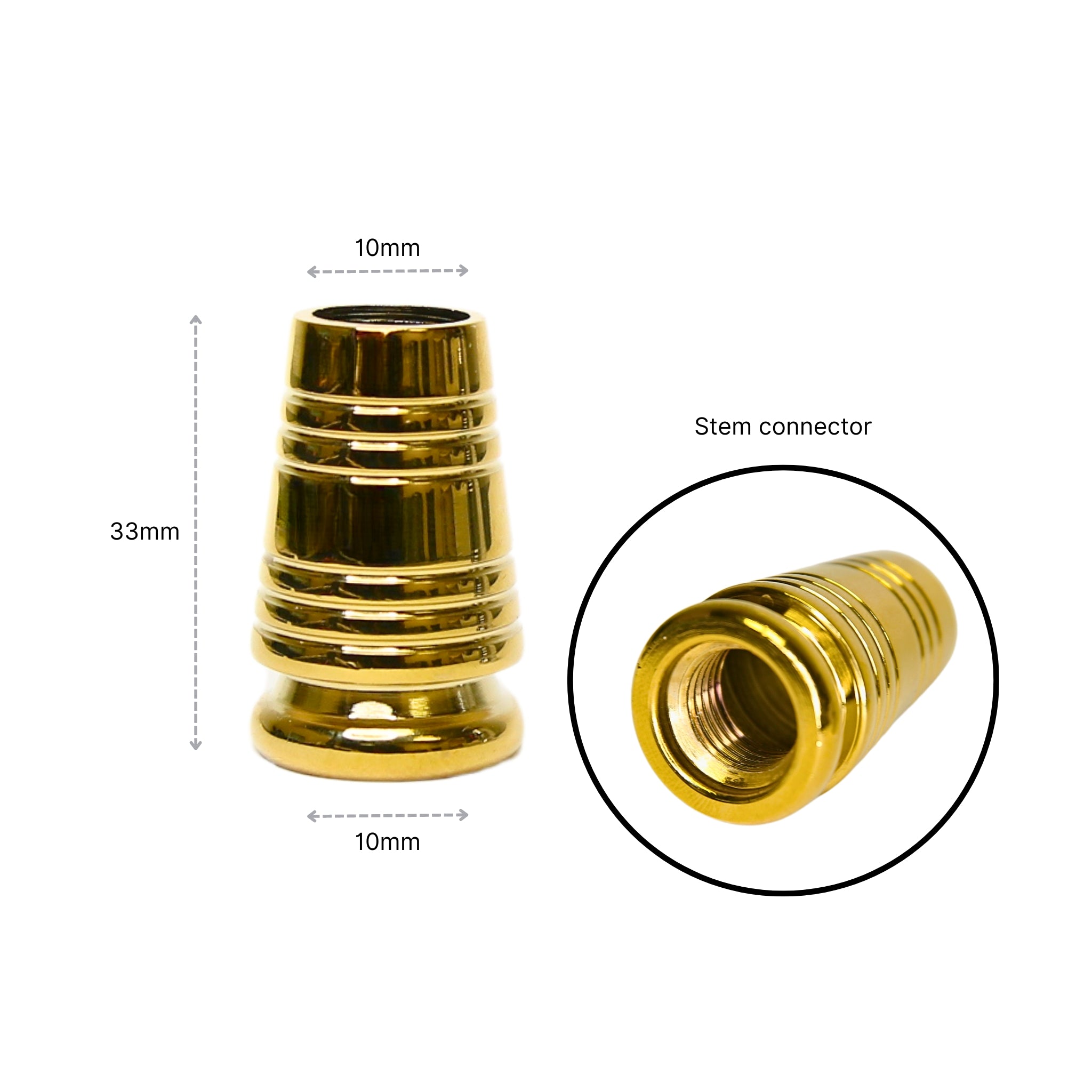 10MM Hookah Stem Head Converter #Color_Gold #_10MM