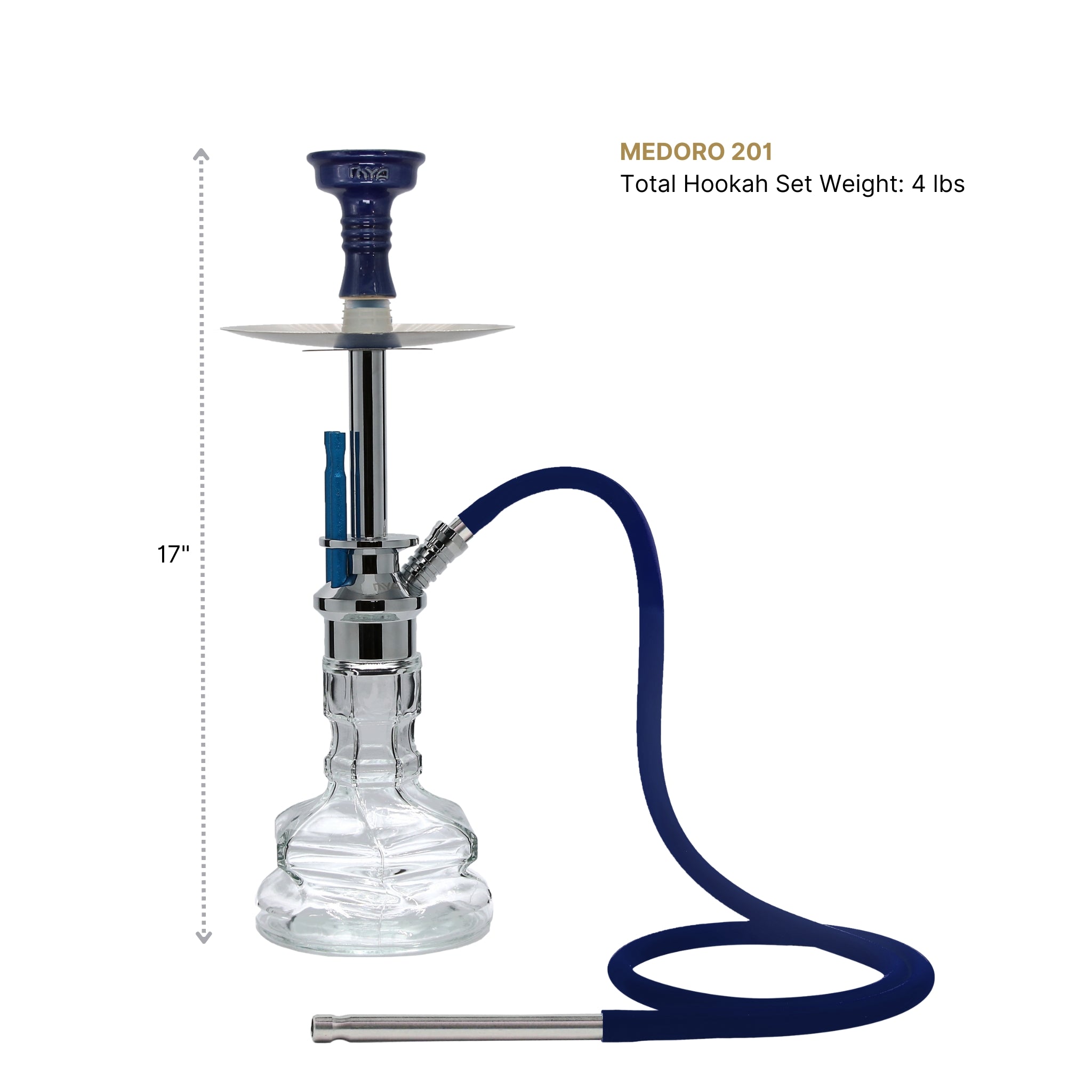 Dark Blue Medoro 201 Hookah #color_Dark Blue