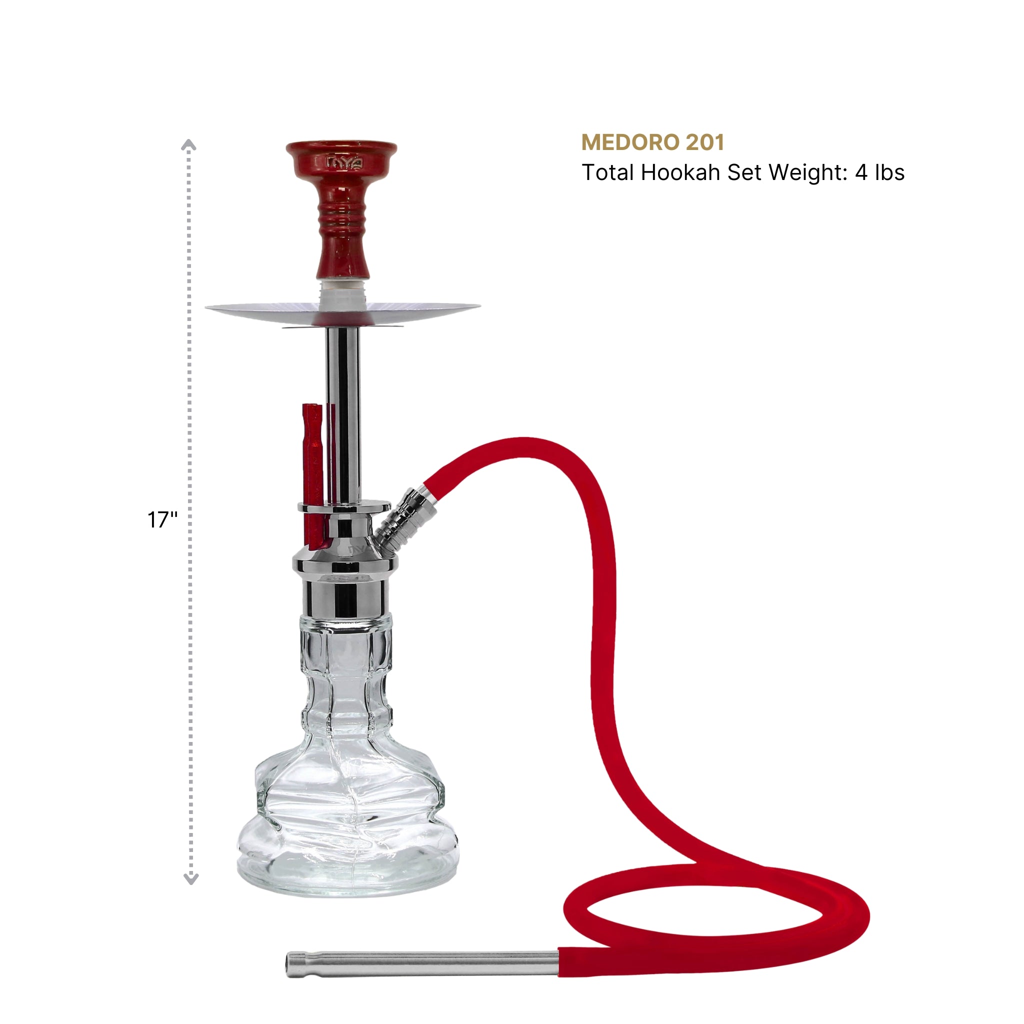 Red Medoro 201 Hookah #color_Red