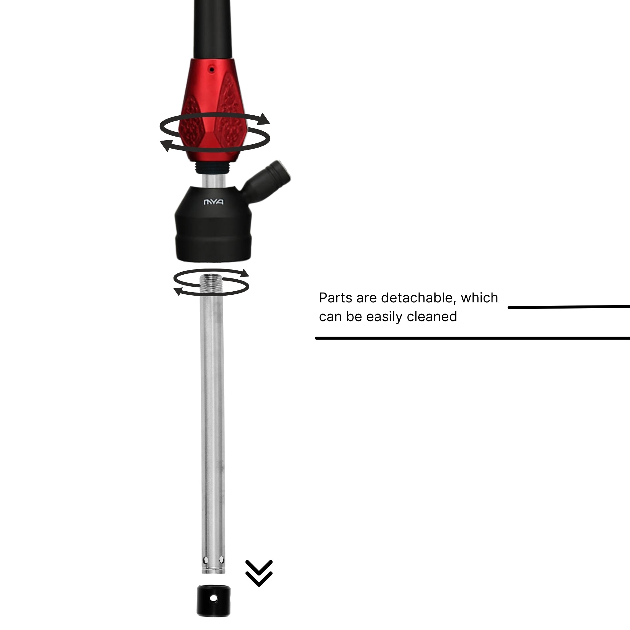 Red ORO-1A4 MYA Hookah #color_Red