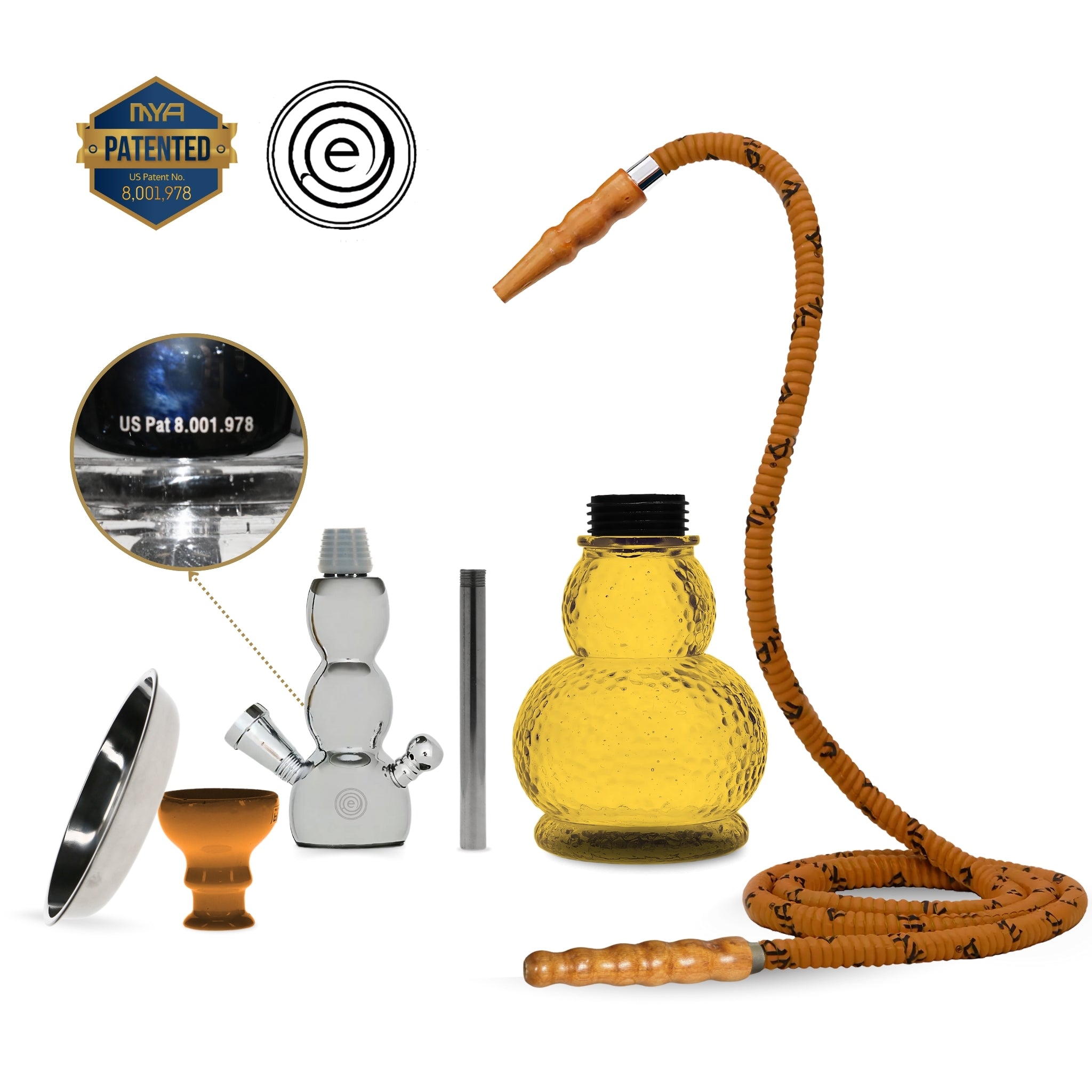 Small Gelato Hookah in Amber #color_Amber