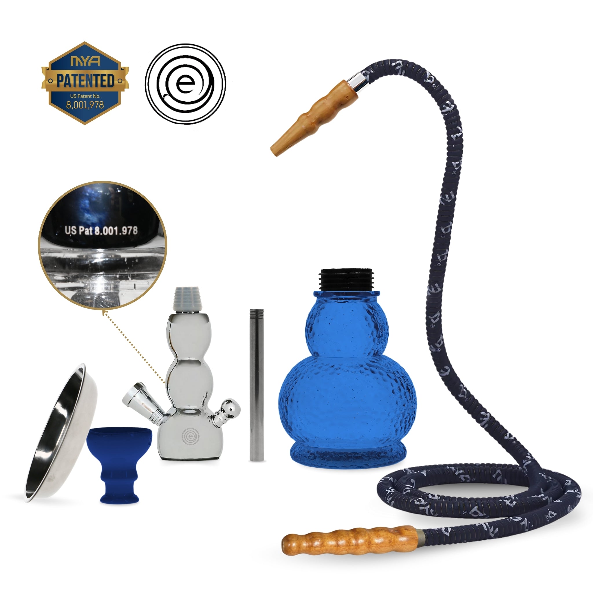 Small Gelato Hookah in Dark Blue #color_Dark Blue