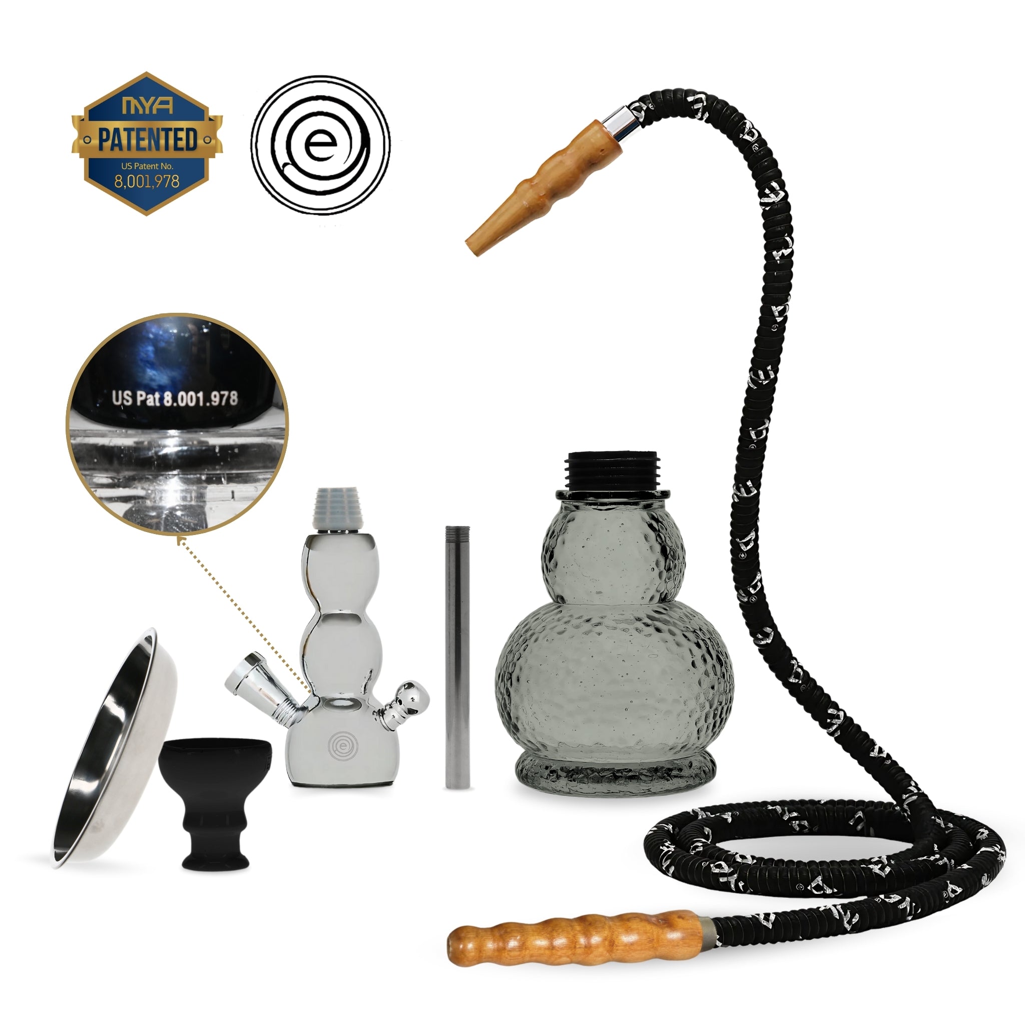 Small Gelato Hookah in Grey #color_Grey