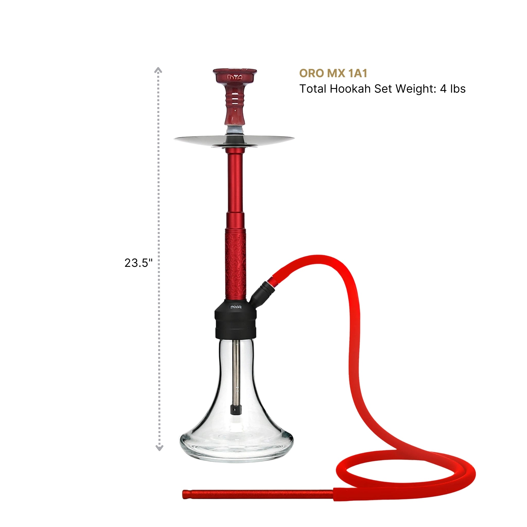 Red ORO-MX-1A1 MYA Hookah #color_Red