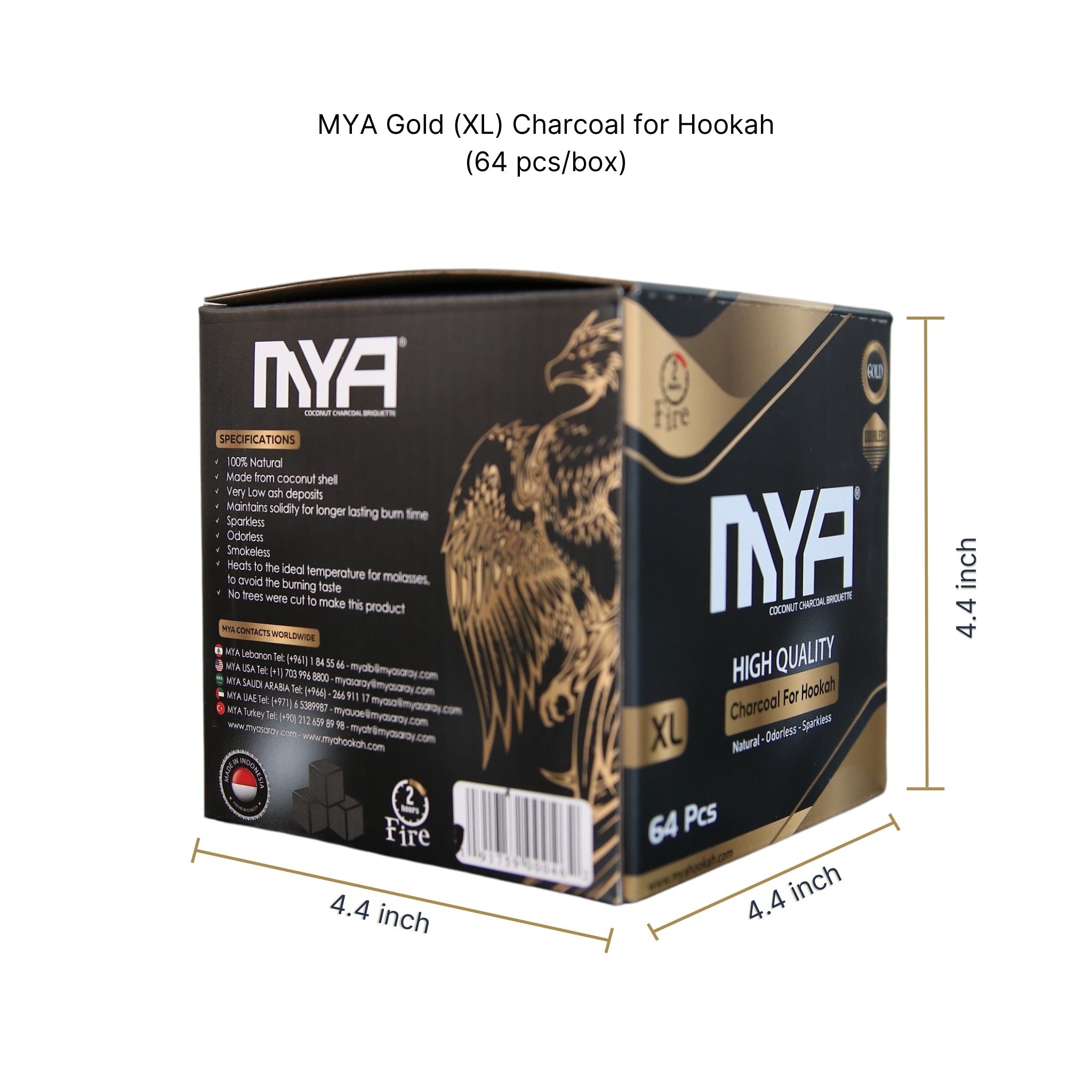 MYA GOLD 64 HOOKAH CHARCOALS