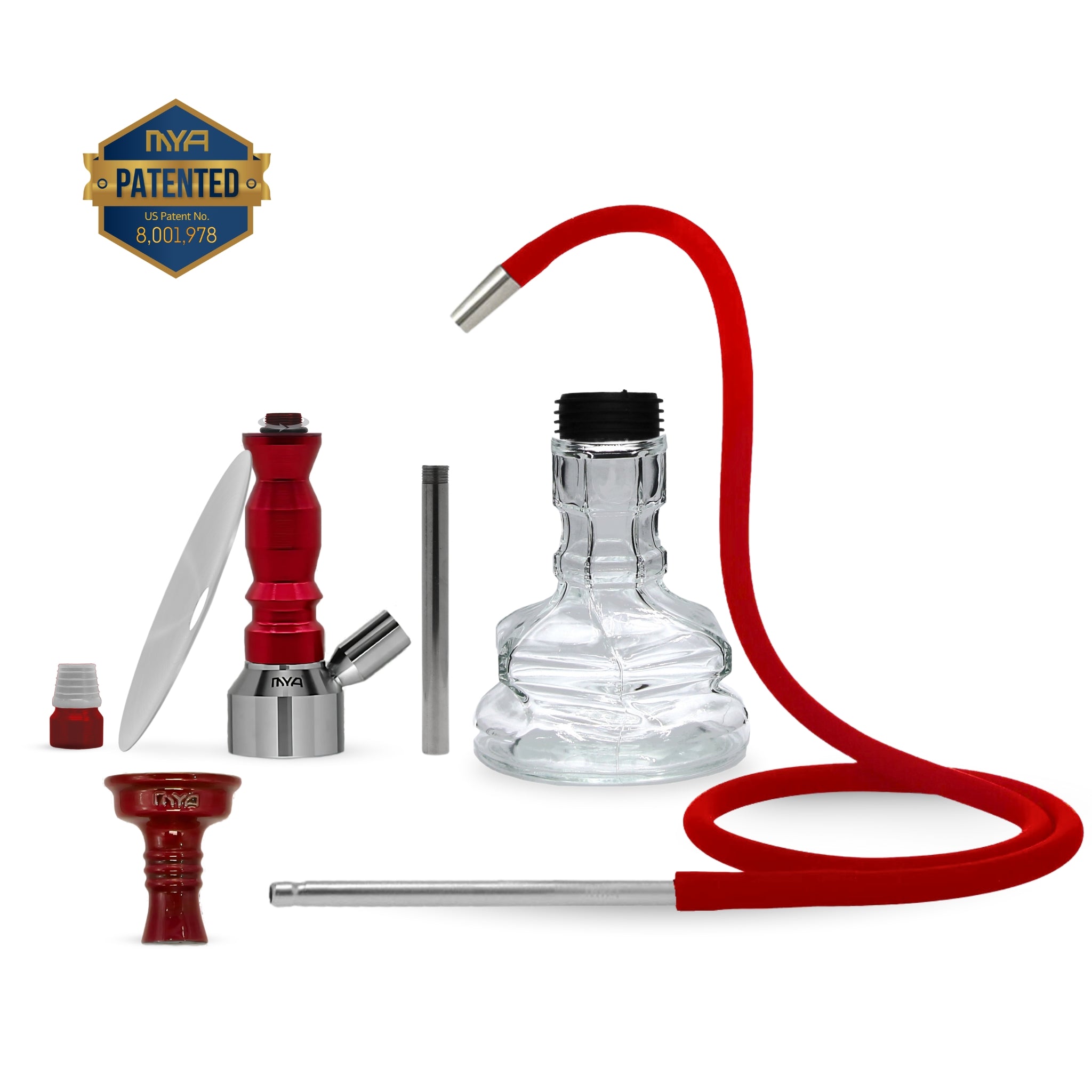 Red Medoro 131AL Hookah #color_Red