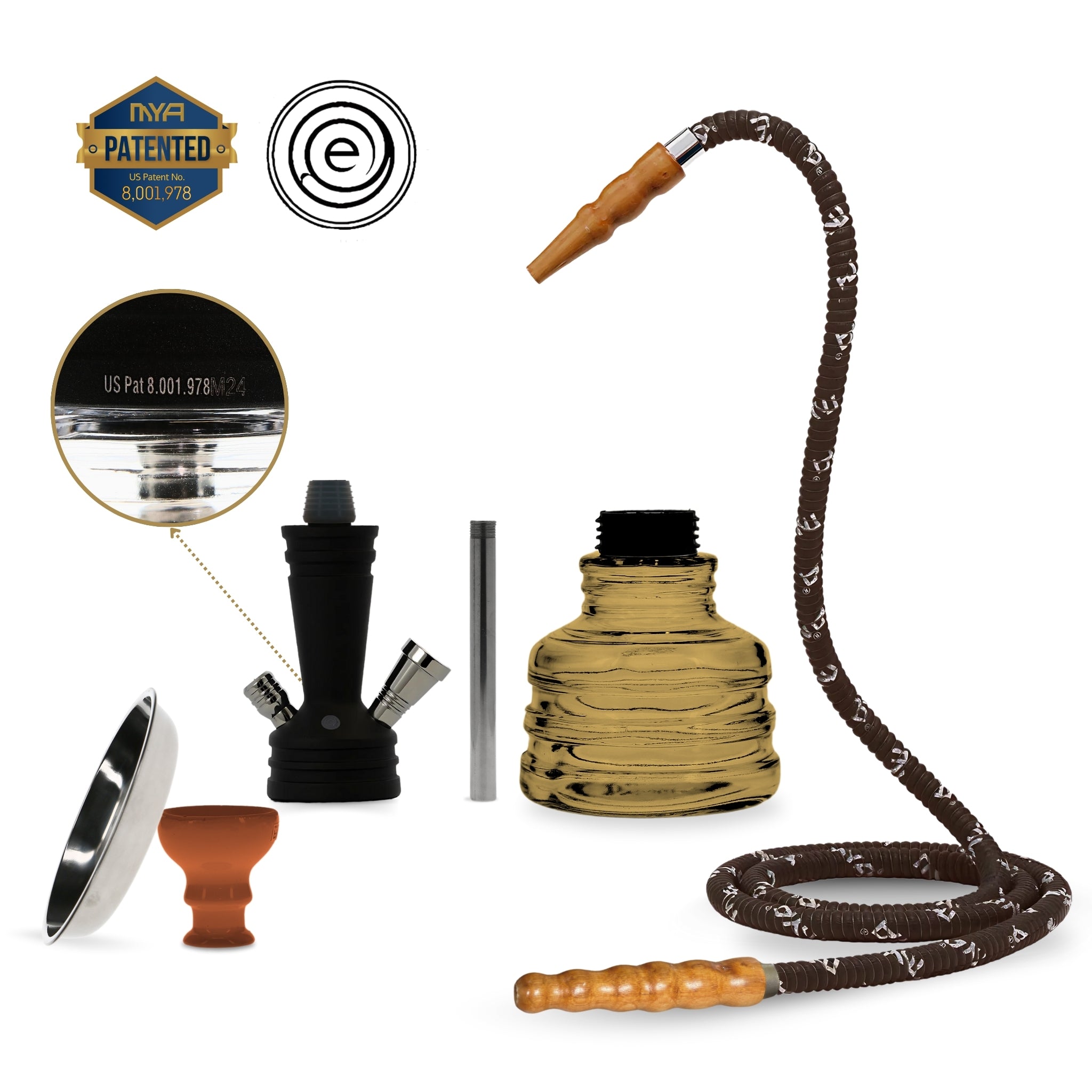 PIA Small Hookah in Amber #color_Amber