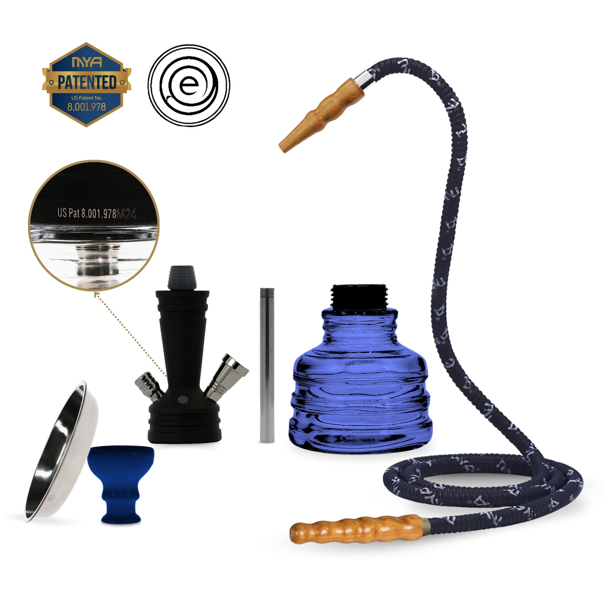 PIA Small Hookah in Dark Blue #color_Dark Blue