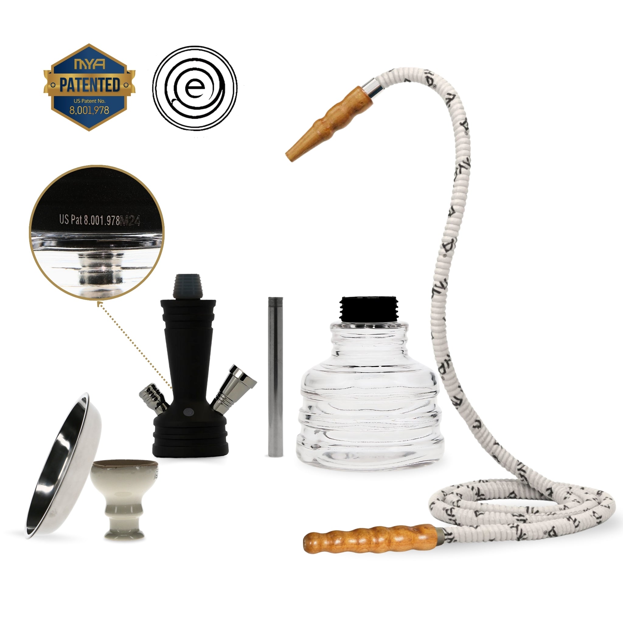 PIA Small Hookah in White #color_White