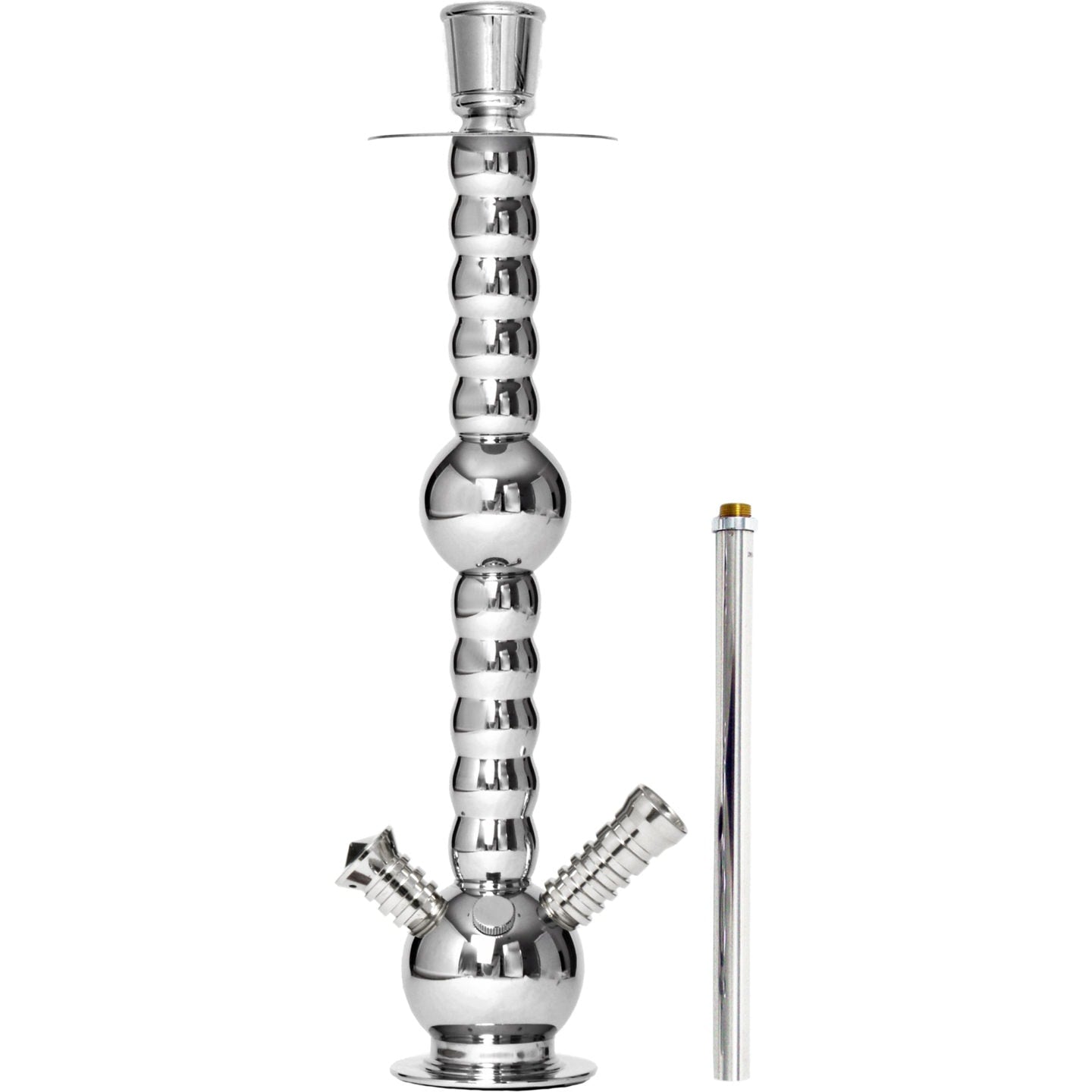 002 Chrome Lebanese Hookah Stem #Color _Chrome Lebanese