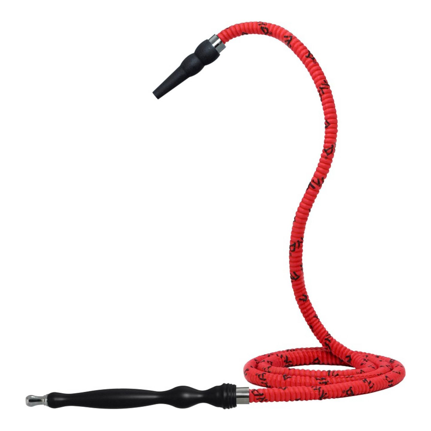 632 Red Rubber Finishing Long Handle Hookah Hose #color_red