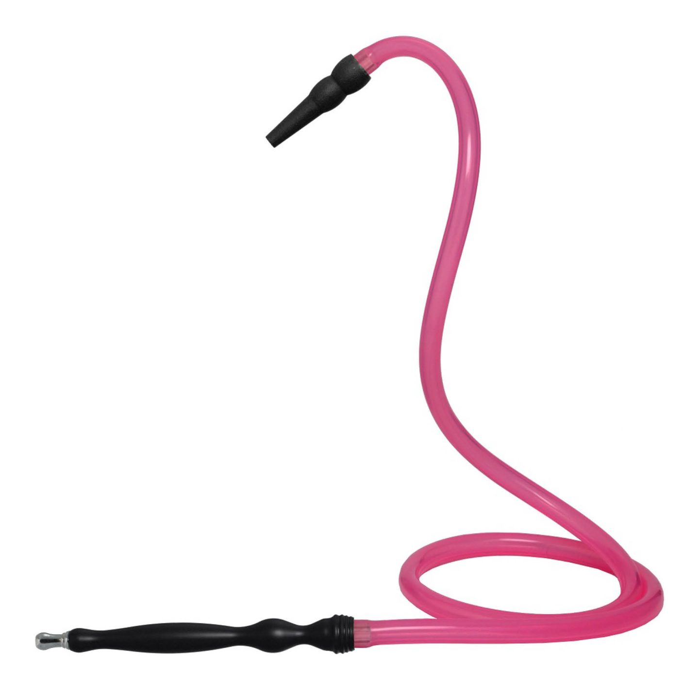 Pink Silicone Rubber Finishing Long Handle Hookah Hose #color_pink