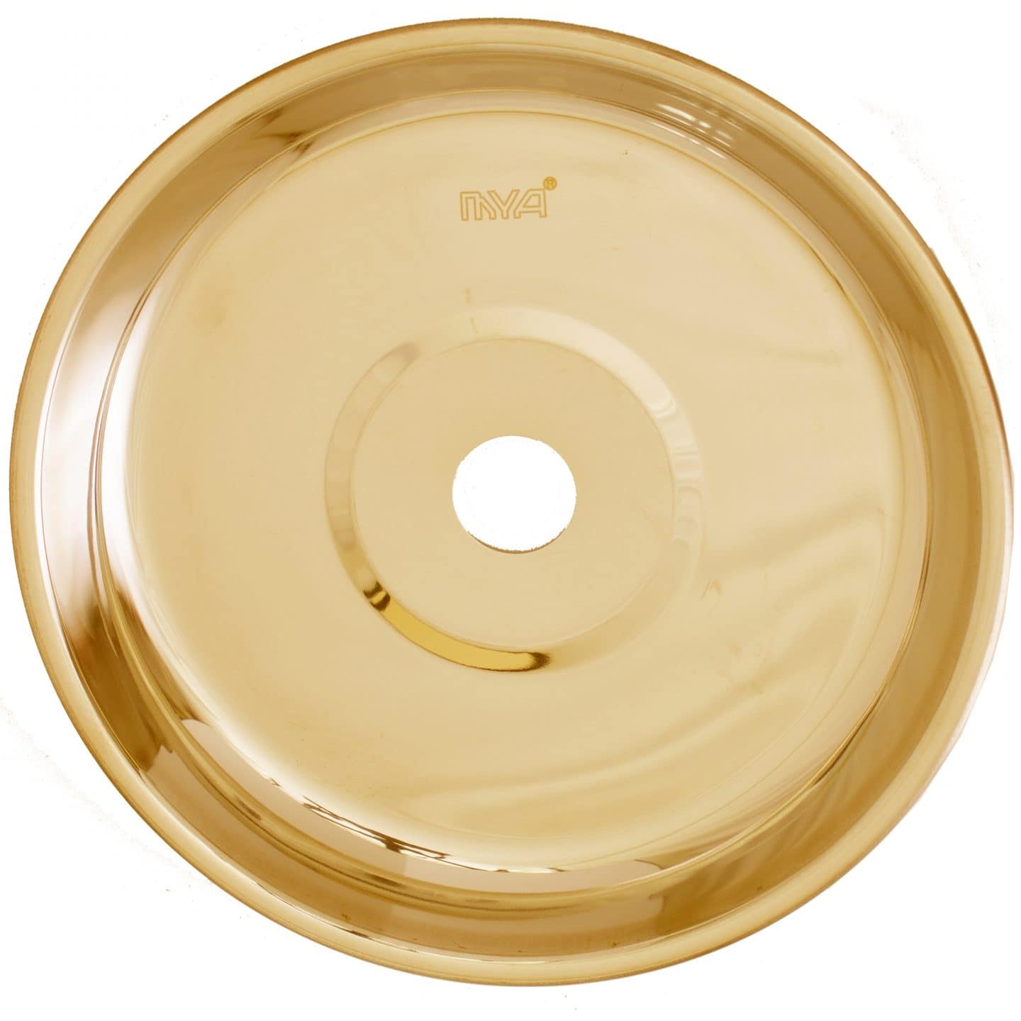 Large Gold MYA Hookah Plate #color_gold