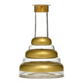Acrylic Hookah Base with Gold horizontal stripes #Color_Gold