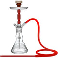 Red and Clear BEYA 128DL Hookah #color_Red/Clear