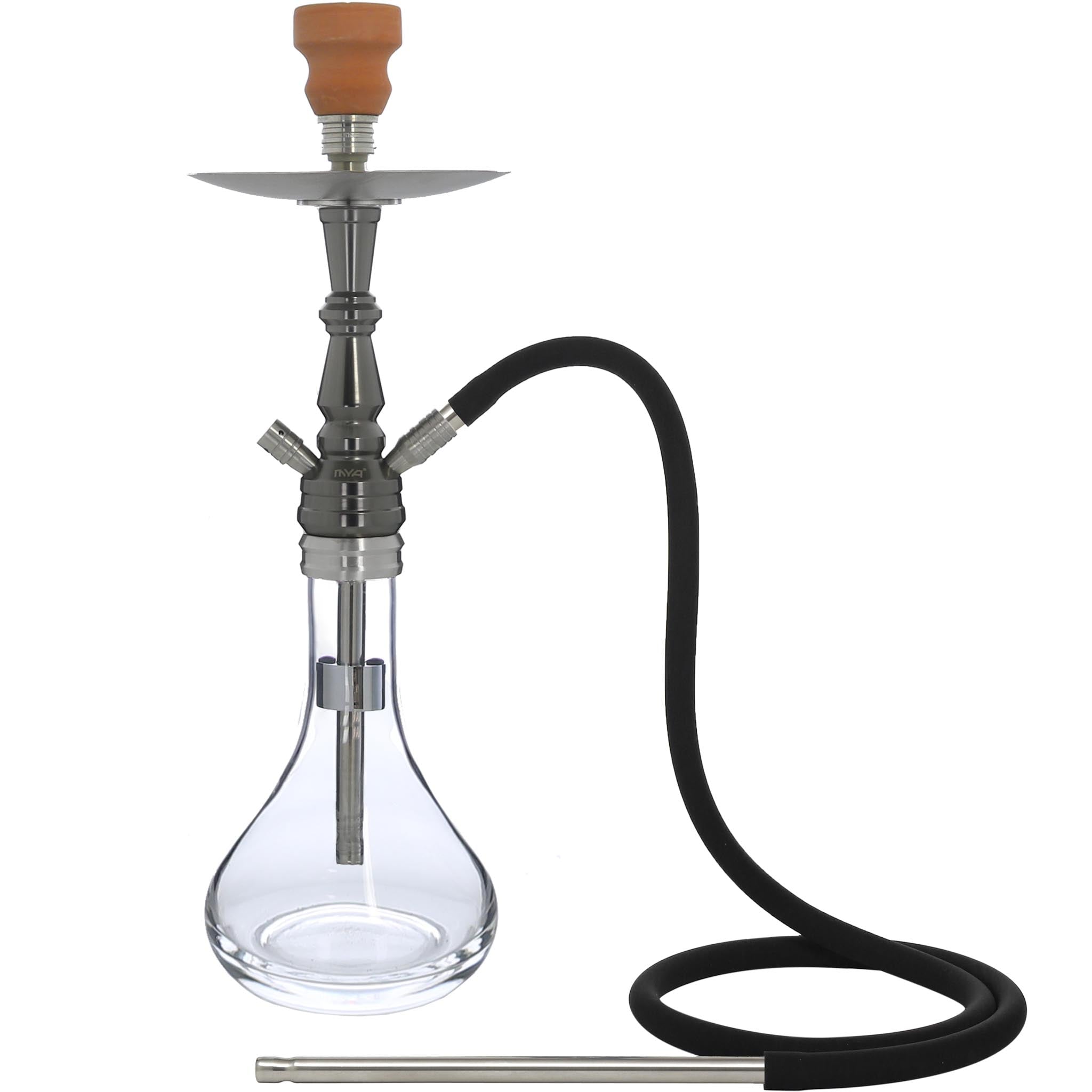 Grey Clio 500-S Stainless Hookah #color_Grey