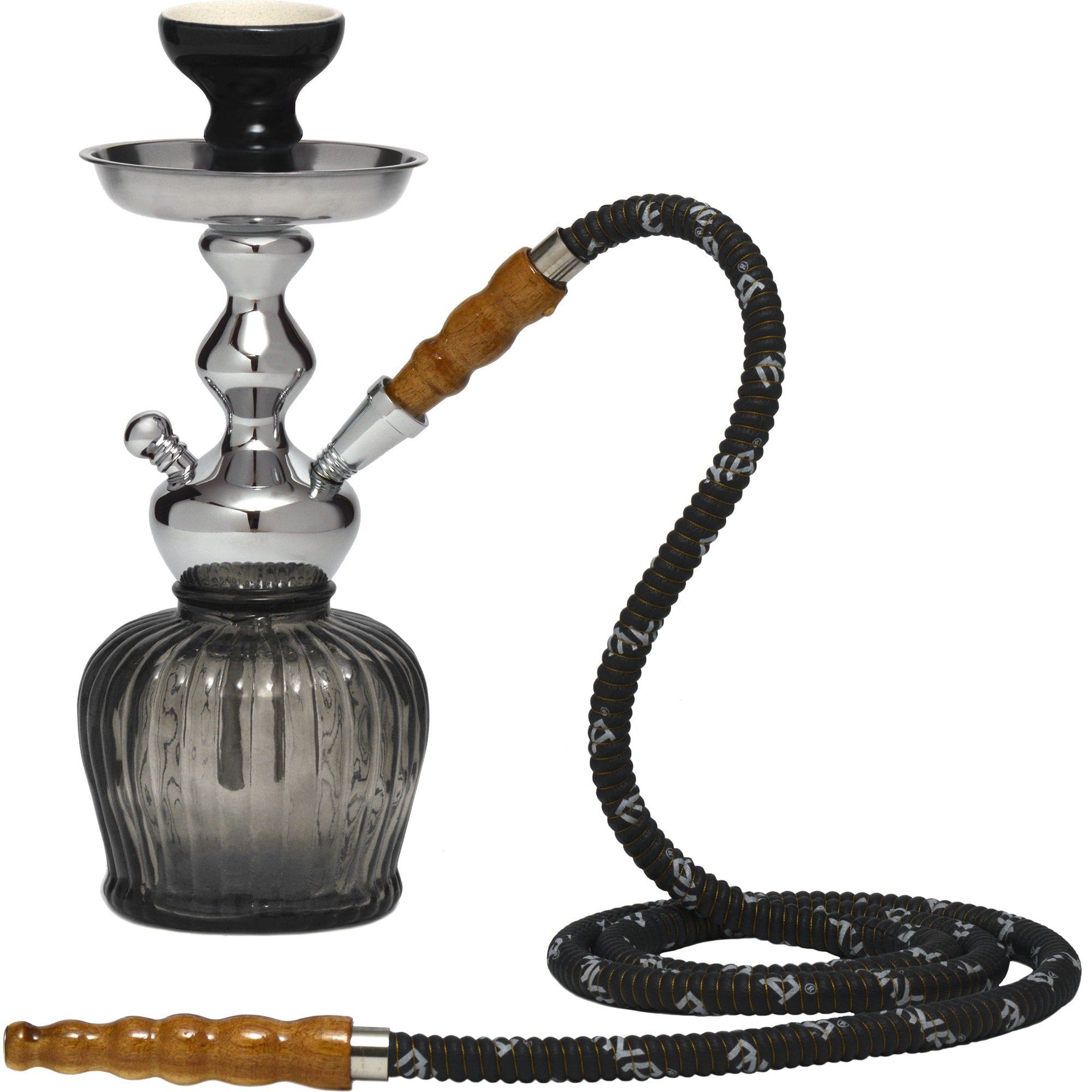 Econo QT Small Hookah in Grey Glass #color_Grey