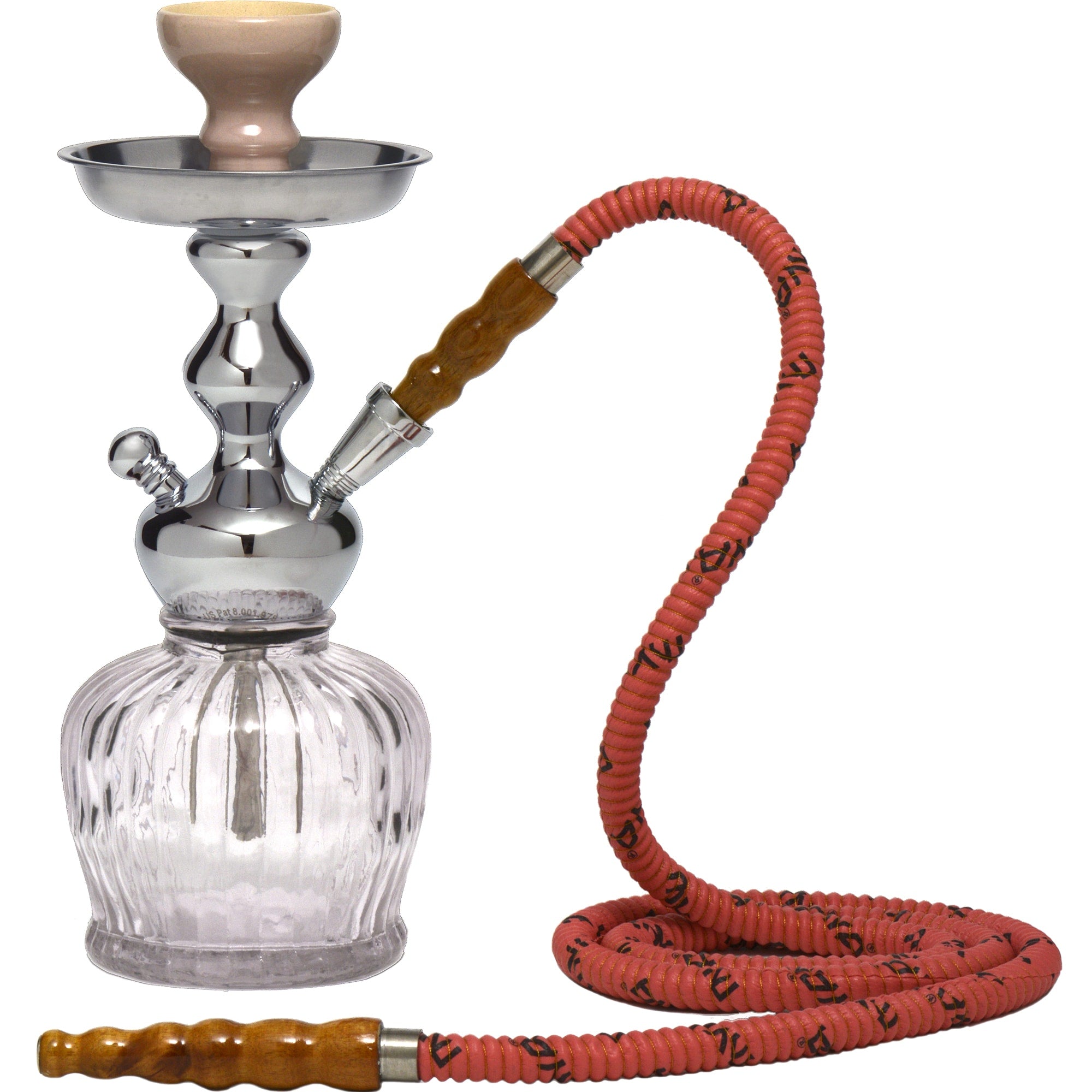 Econo QT Small Hookah in Pink Glass #color_Pink