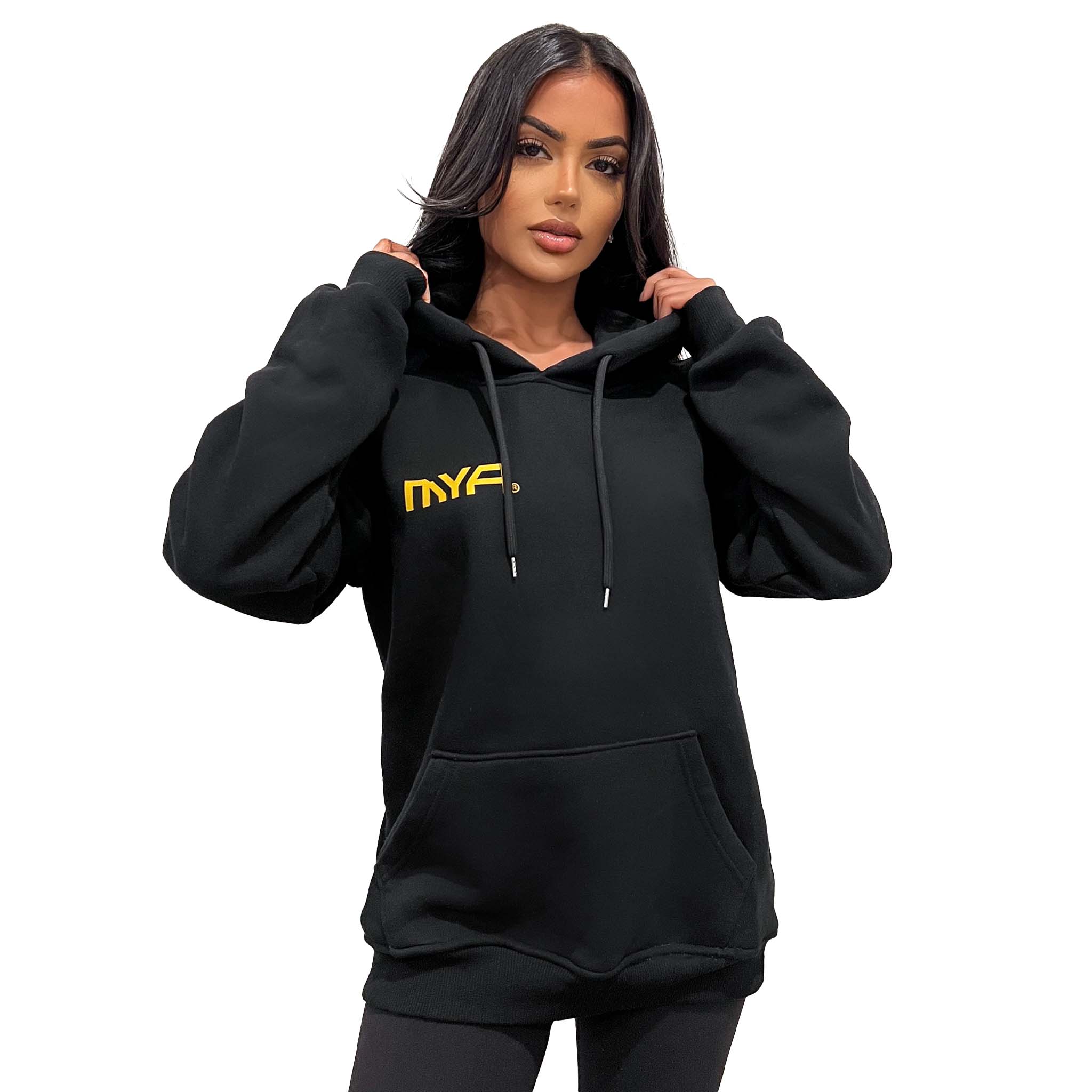 Black Hoodie / Sweatshirt with Gold MYA Logo