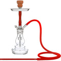 Red Mini Robusto Silver Hookah #color_Red