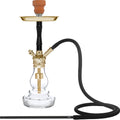 Black Mini Robusto Gold Hookah #color_Black
